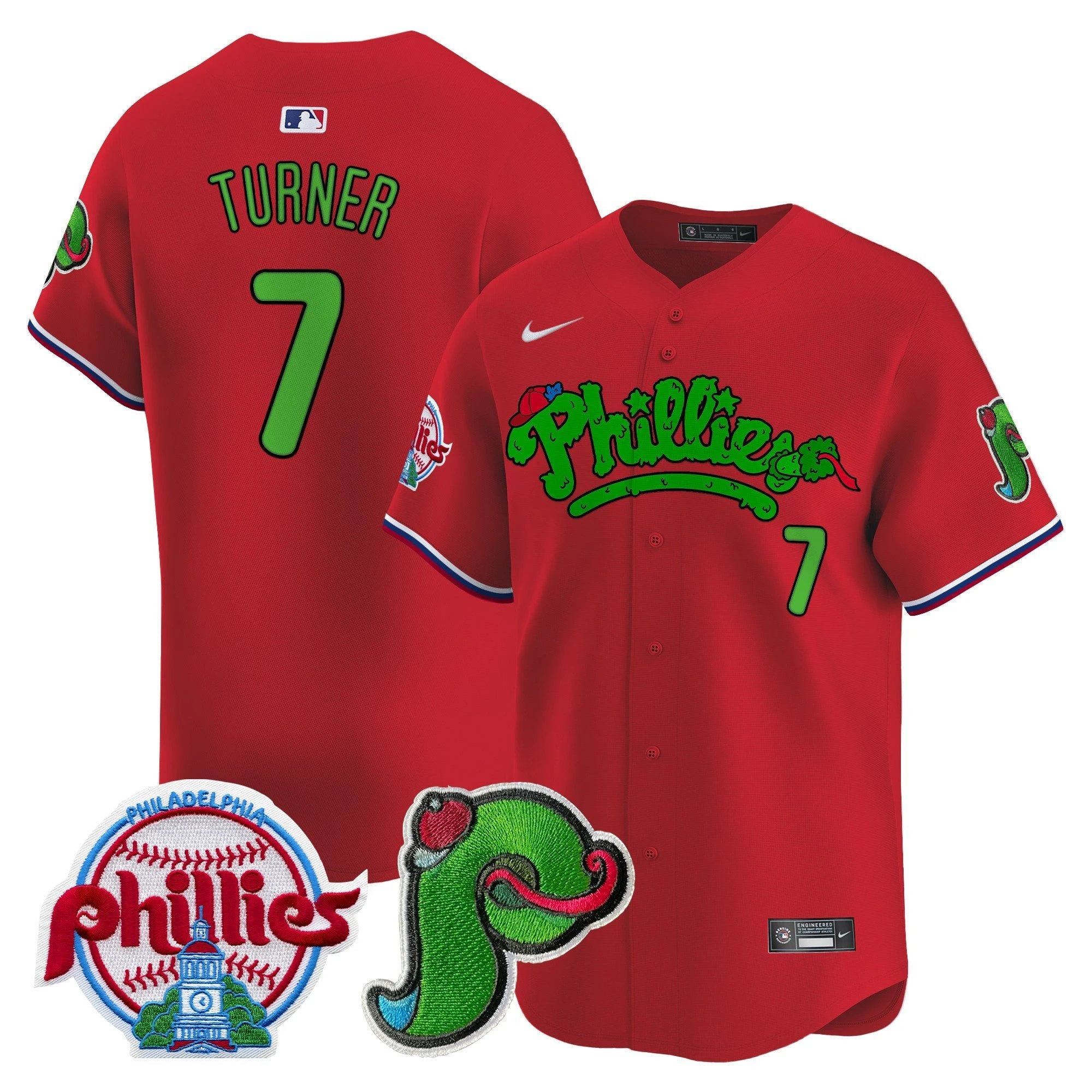 Phillies Phanatic Patch Vapor Premier Limited Jersey V4 - All Stitched by Digigearus