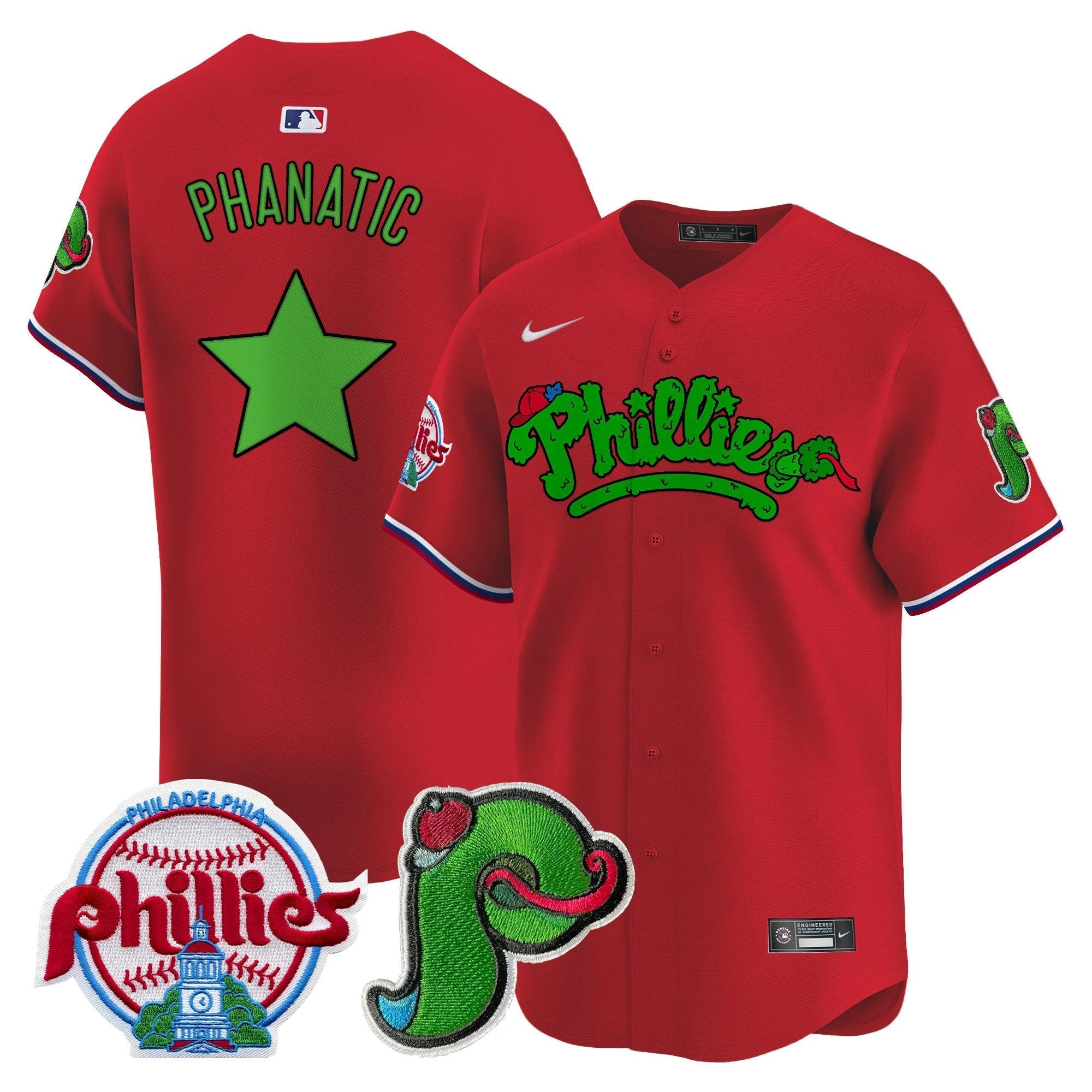 Phillies Phanatic Patch Vapor Premier Limited Jersey V4 - All Stitched by Digigearus