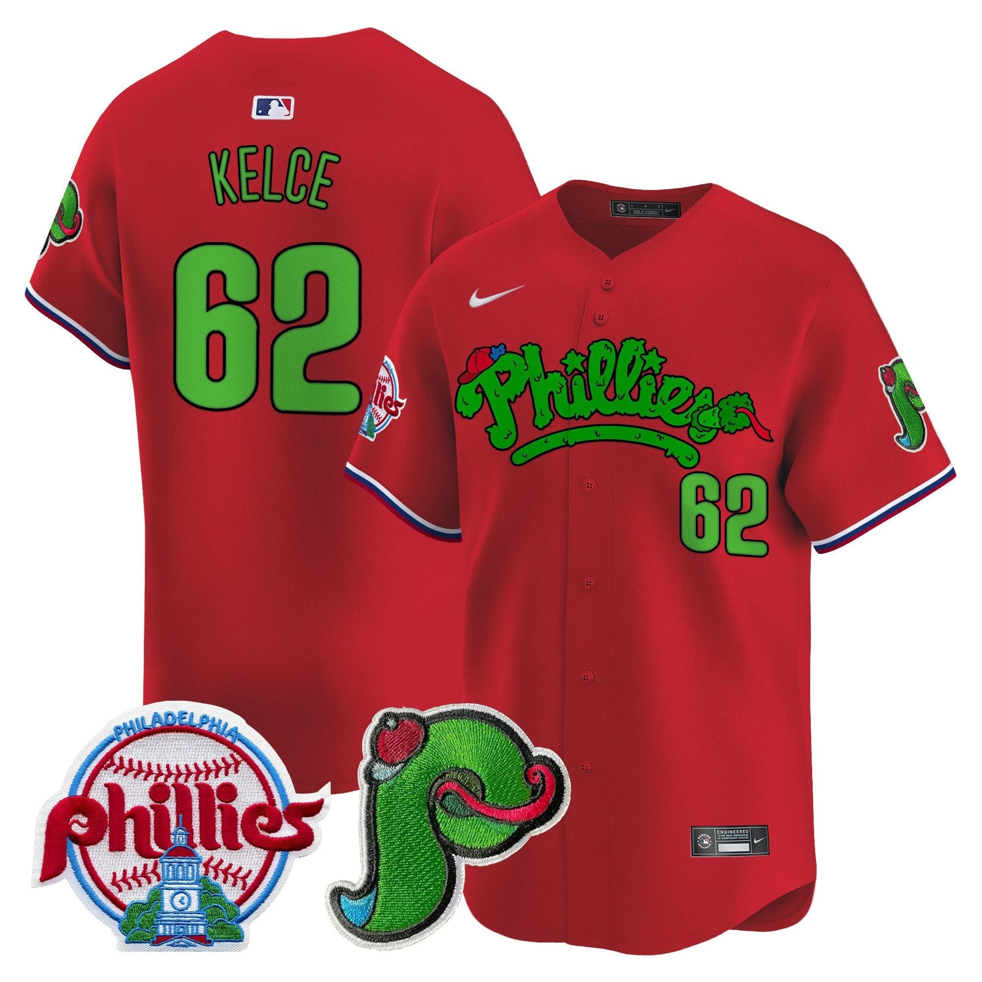 Phillies Phanatic Patch Vapor Premier Limited Jersey V4 - All Stitched by Digigearus