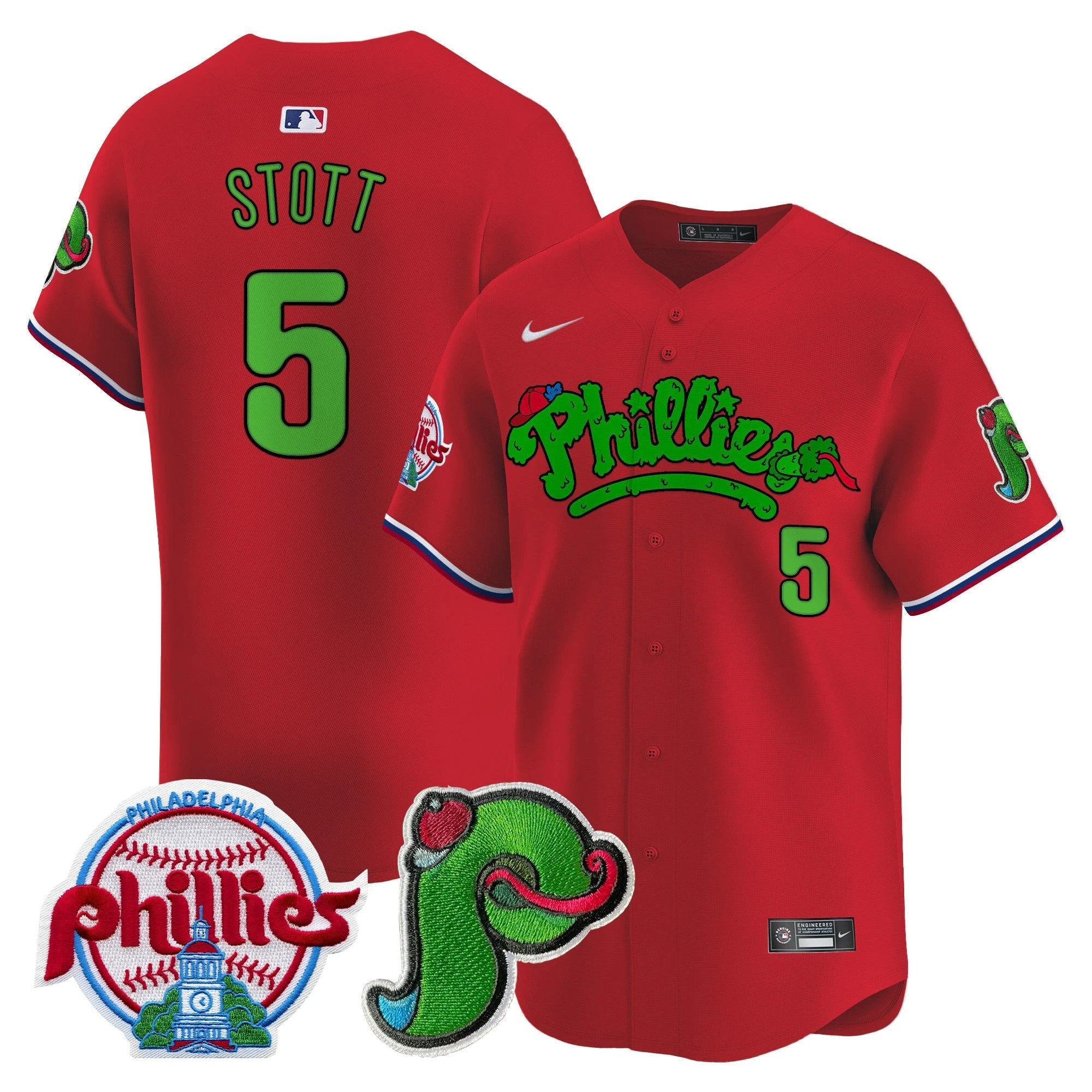 Phillies Phanatic Patch Vapor Premier Limited Jersey V4 - All Stitched by Digigearus
