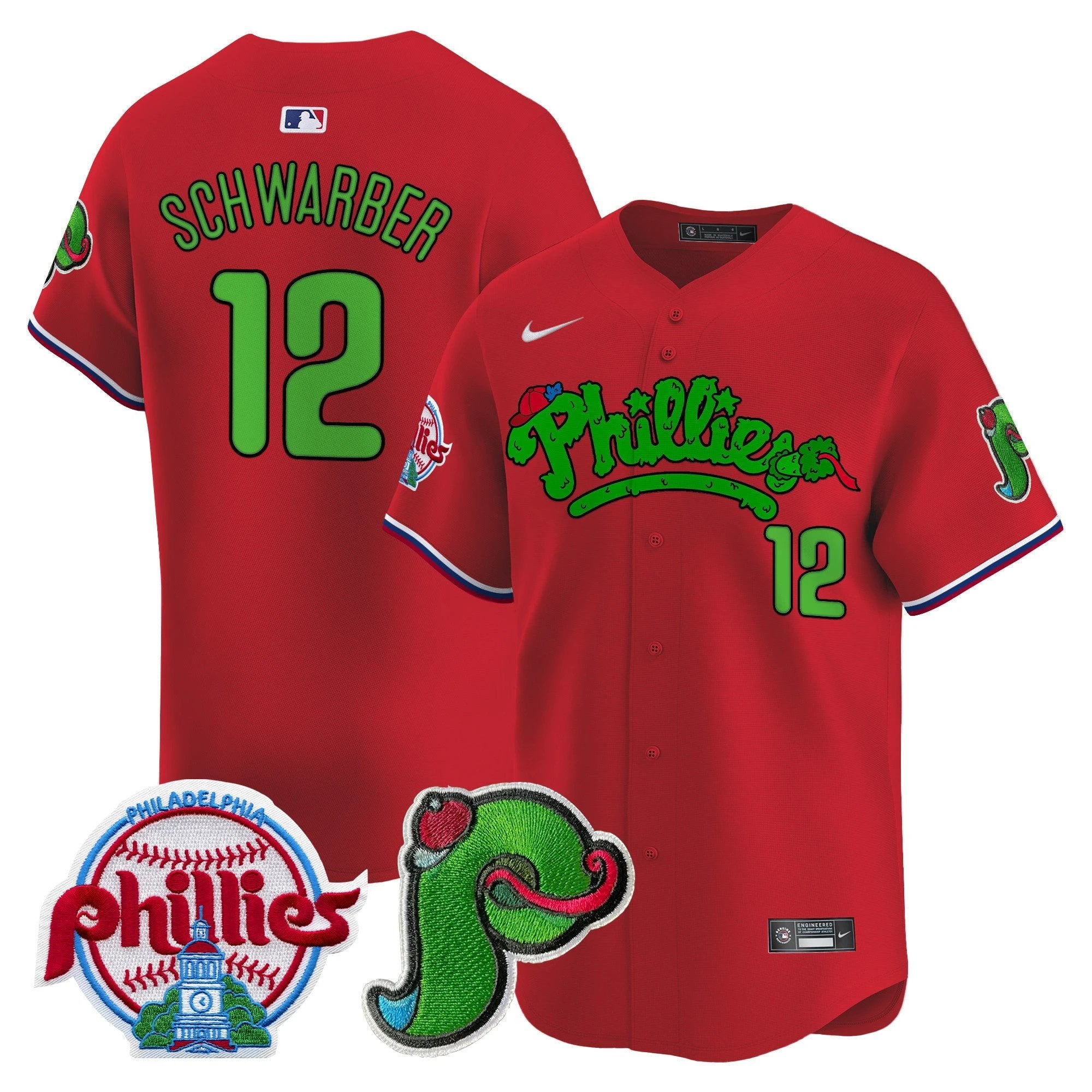 Phillies Phanatic Patch Vapor Premier Limited Jersey V4 - All Stitched by Digigearus