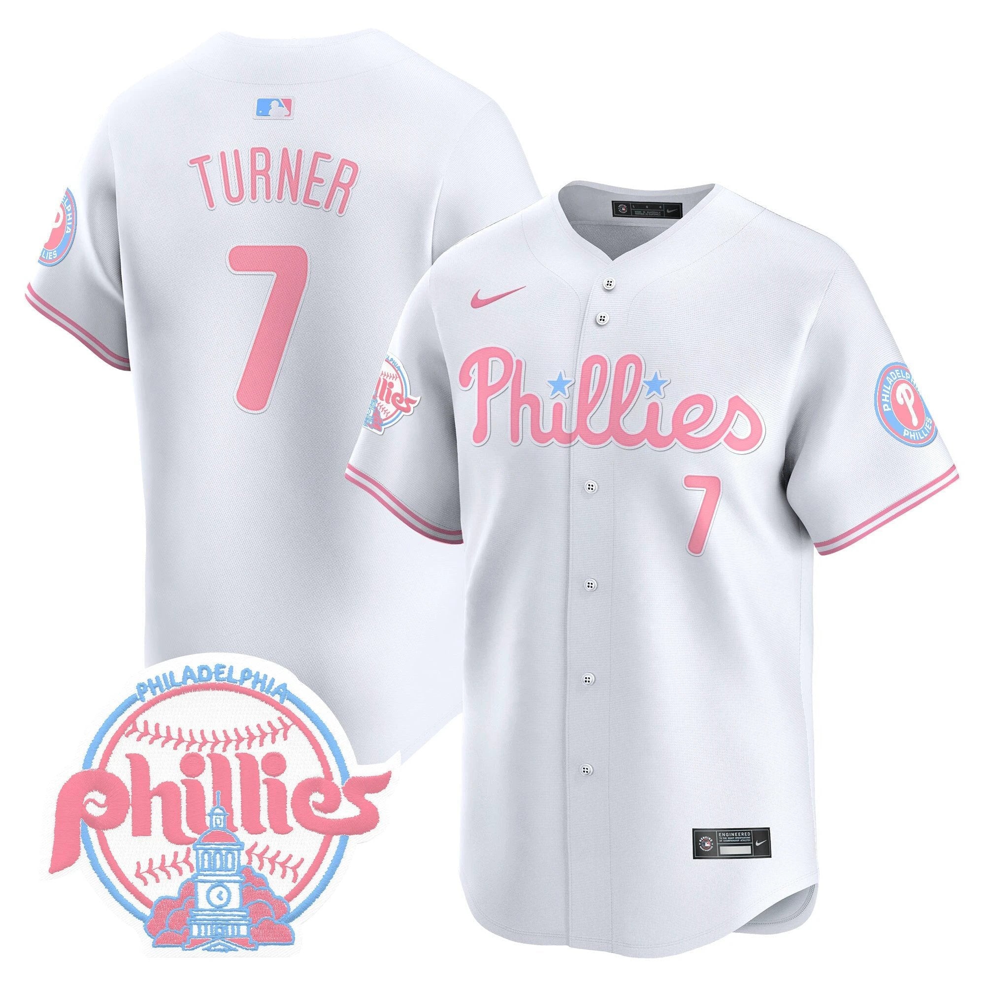 Unisex Phillies Bubblegum Pink Vapor Premier Limited Jersey V2 - All Stitched by Digigearus