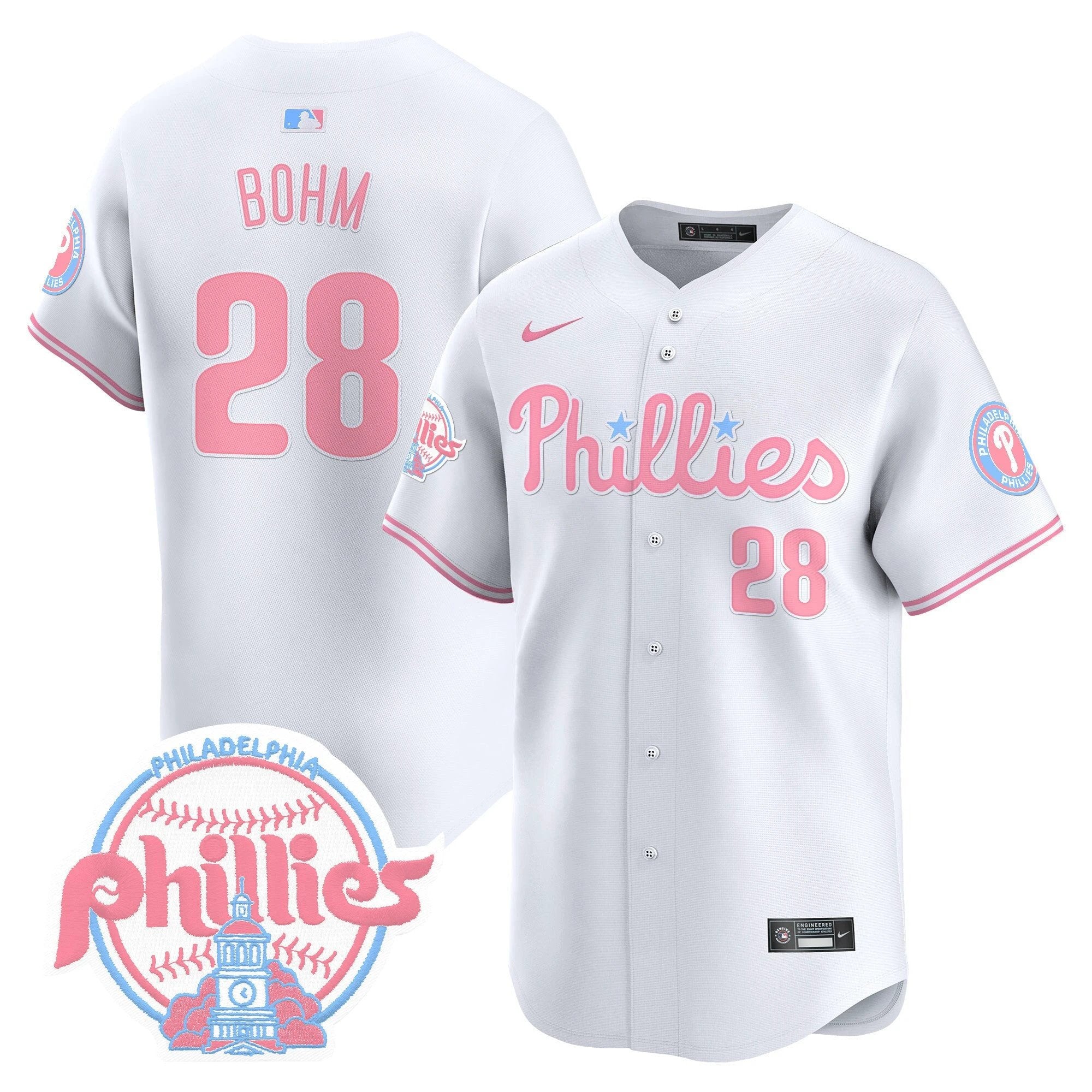 Unisex Phillies Bubblegum Pink Vapor Premier Limited Jersey V2 - All Stitched by Digigearus