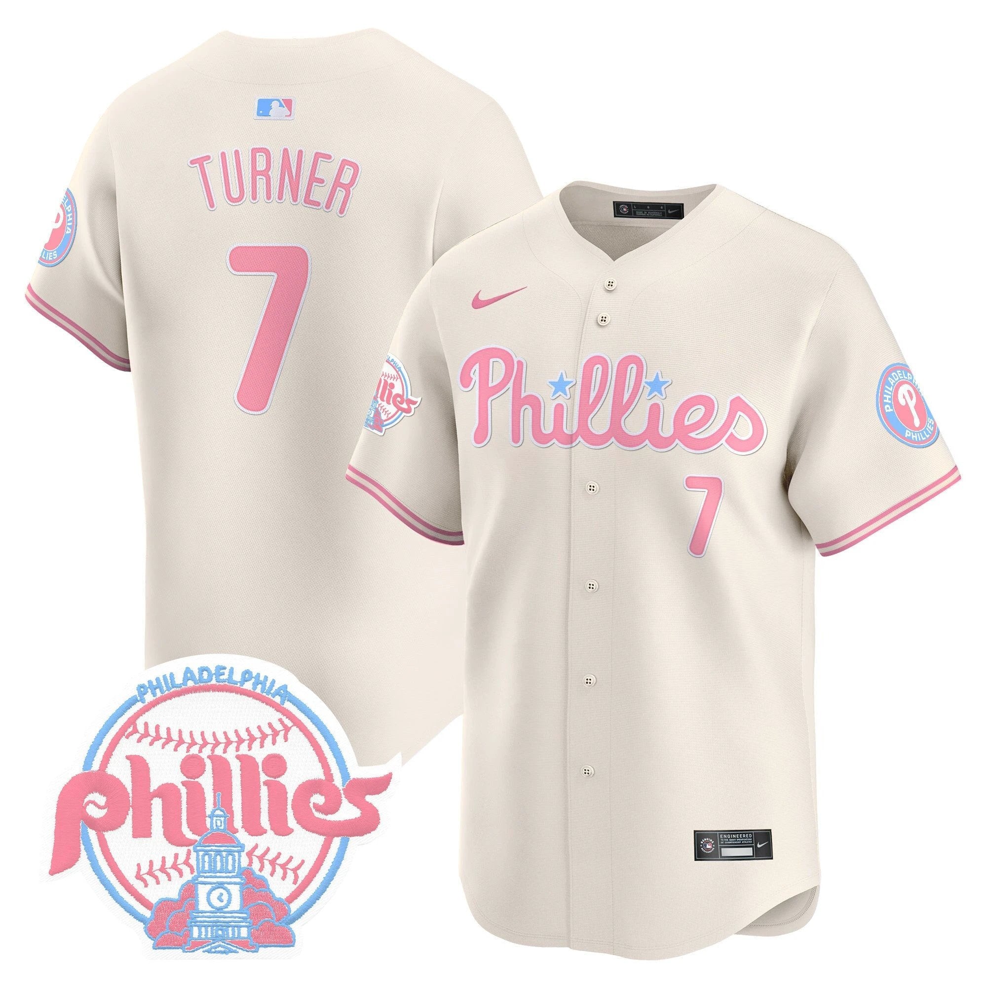 Unisex Phillies Bubblegum Pink Vapor Premier Limited Jersey V2 - All Stitched by Digigearus