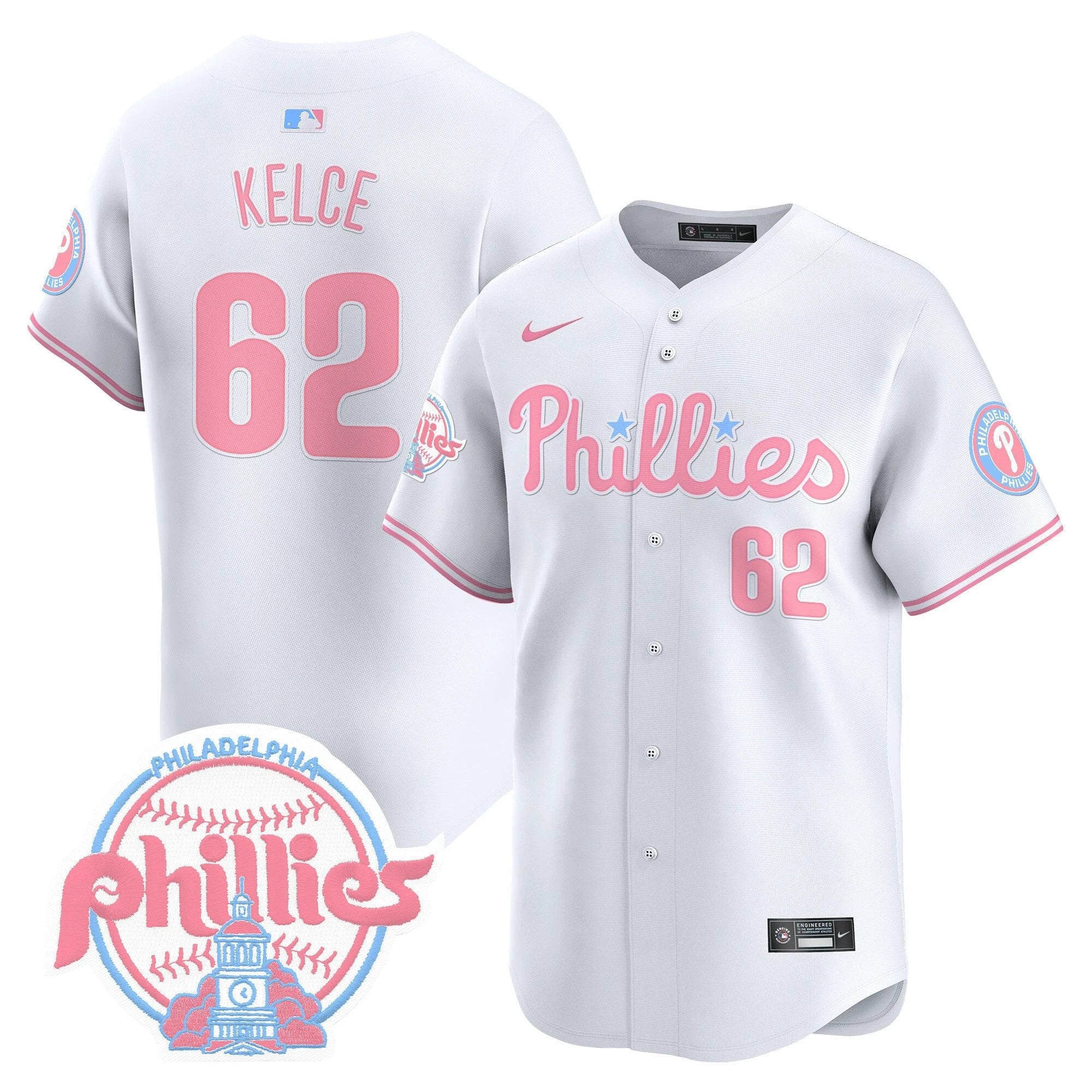 Unisex Phillies Bubblegum Pink Vapor Premier Limited Jersey V2 - All Stitched by Digigearus