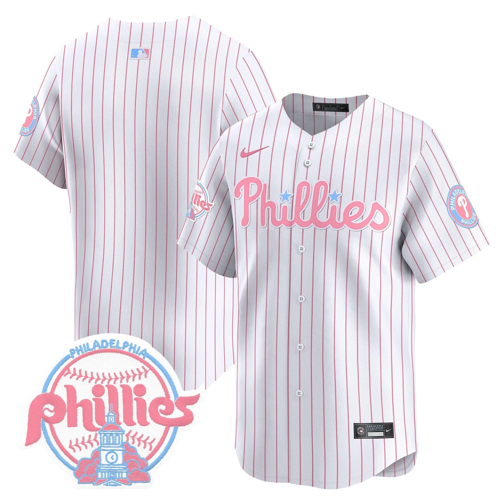 Unisex Phillies Bubblegum Pink Vapor Premier Limited Jersey V2 - All Stitched by Digigearus