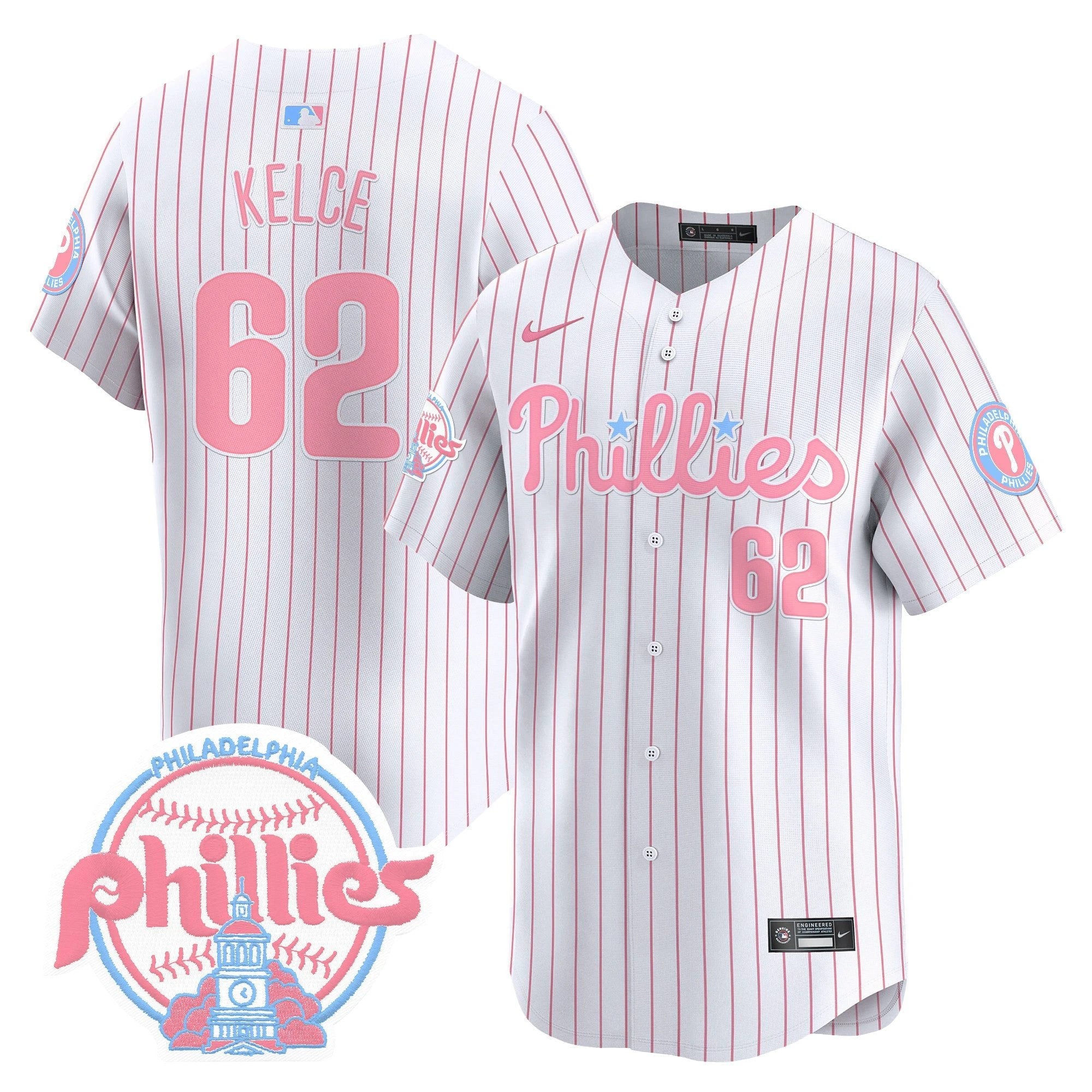 Unisex Phillies Bubblegum Pink Vapor Premier Limited Jersey V2 - All Stitched by Digigearus