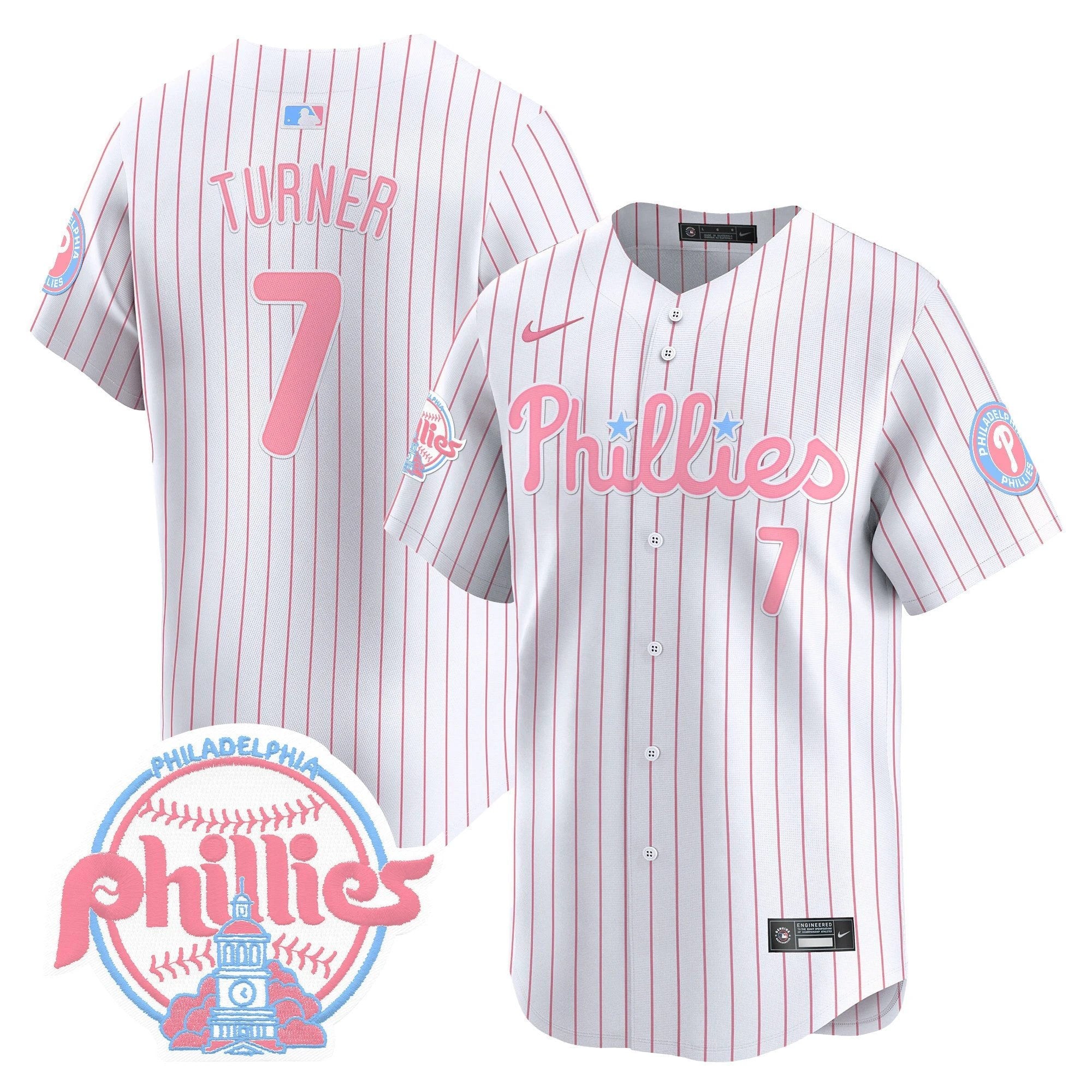 Unisex Phillies Bubblegum Pink Vapor Premier Limited Jersey V2 - All Stitched by Digigearus