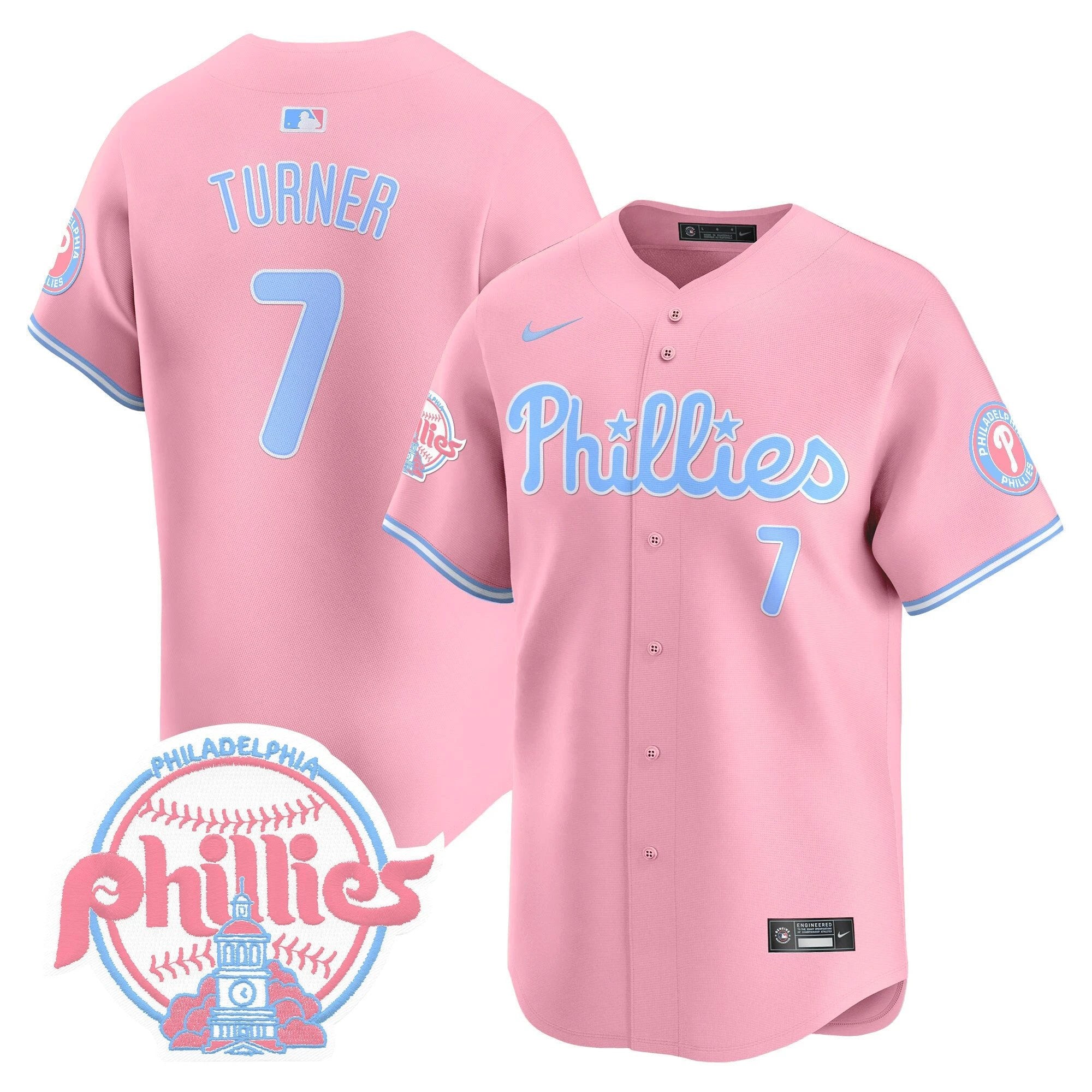 Unisex Phillies Bubblegum Pink Vapor Premier Limited Jersey V2 - All Stitched by Digigearus