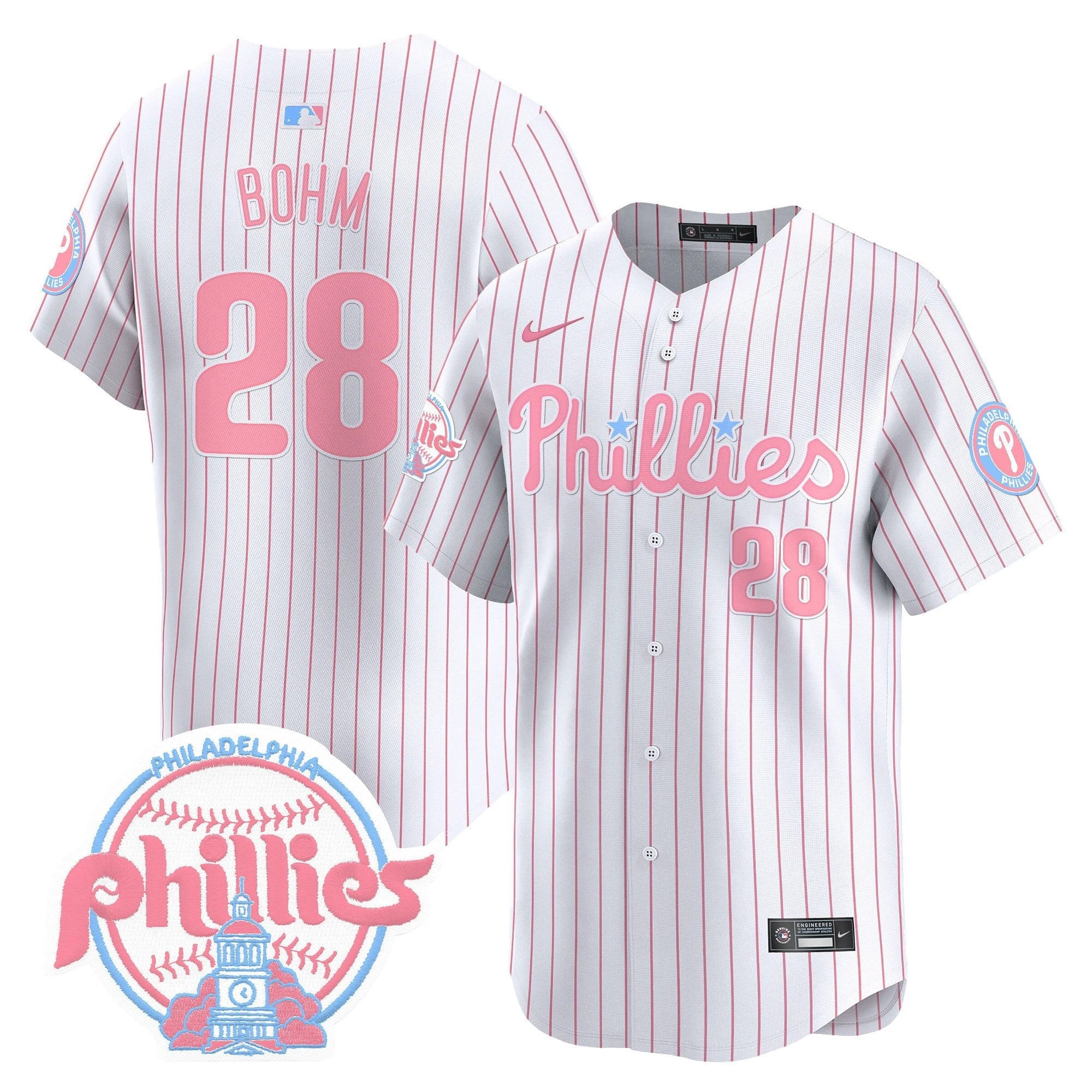 Unisex Phillies Bubblegum Pink Vapor Premier Limited Jersey V2 - All Stitched by Digigearus