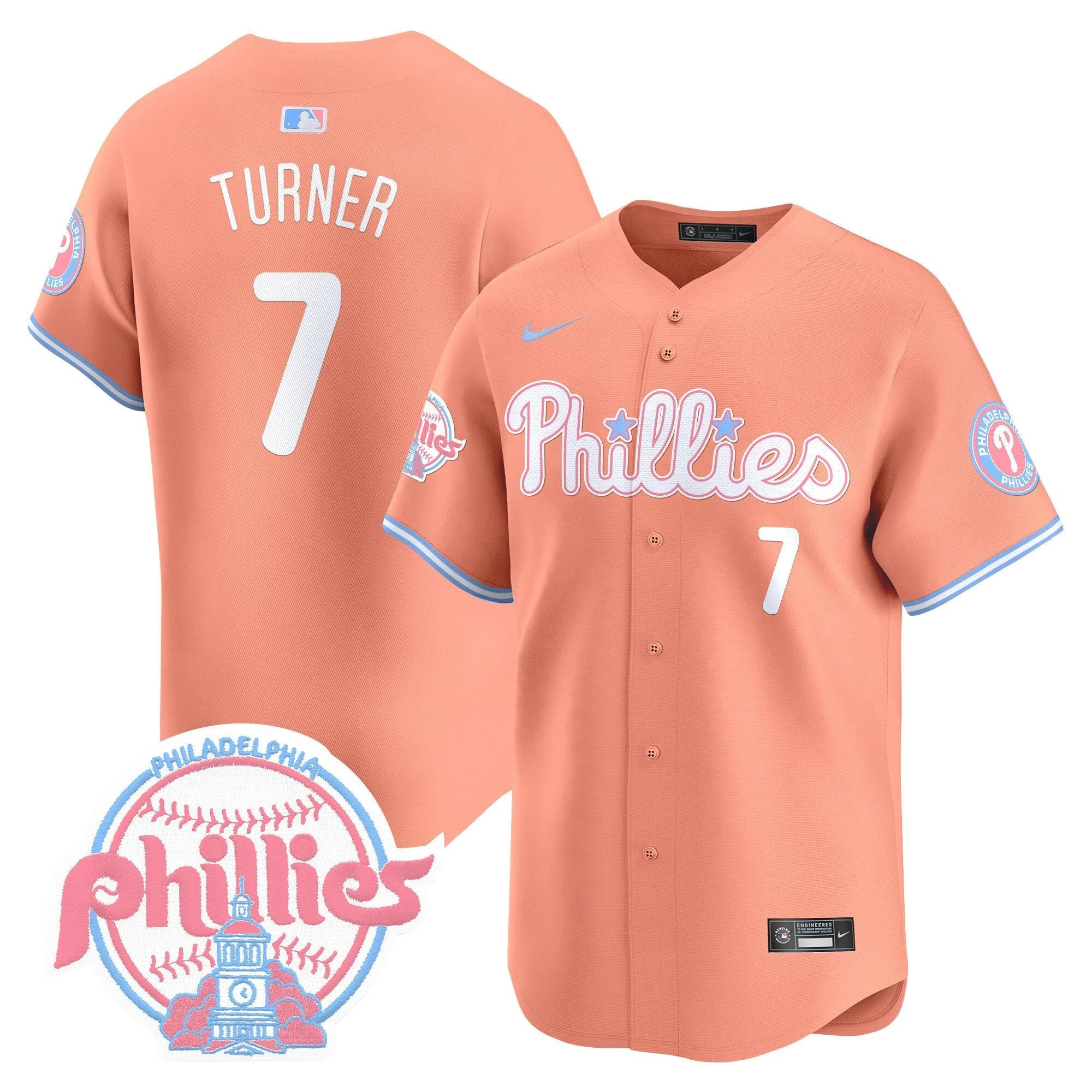 Unisex Phillies Bubblegum Pink Vapor Premier Limited Jersey V2 - All Stitched by Digigearus