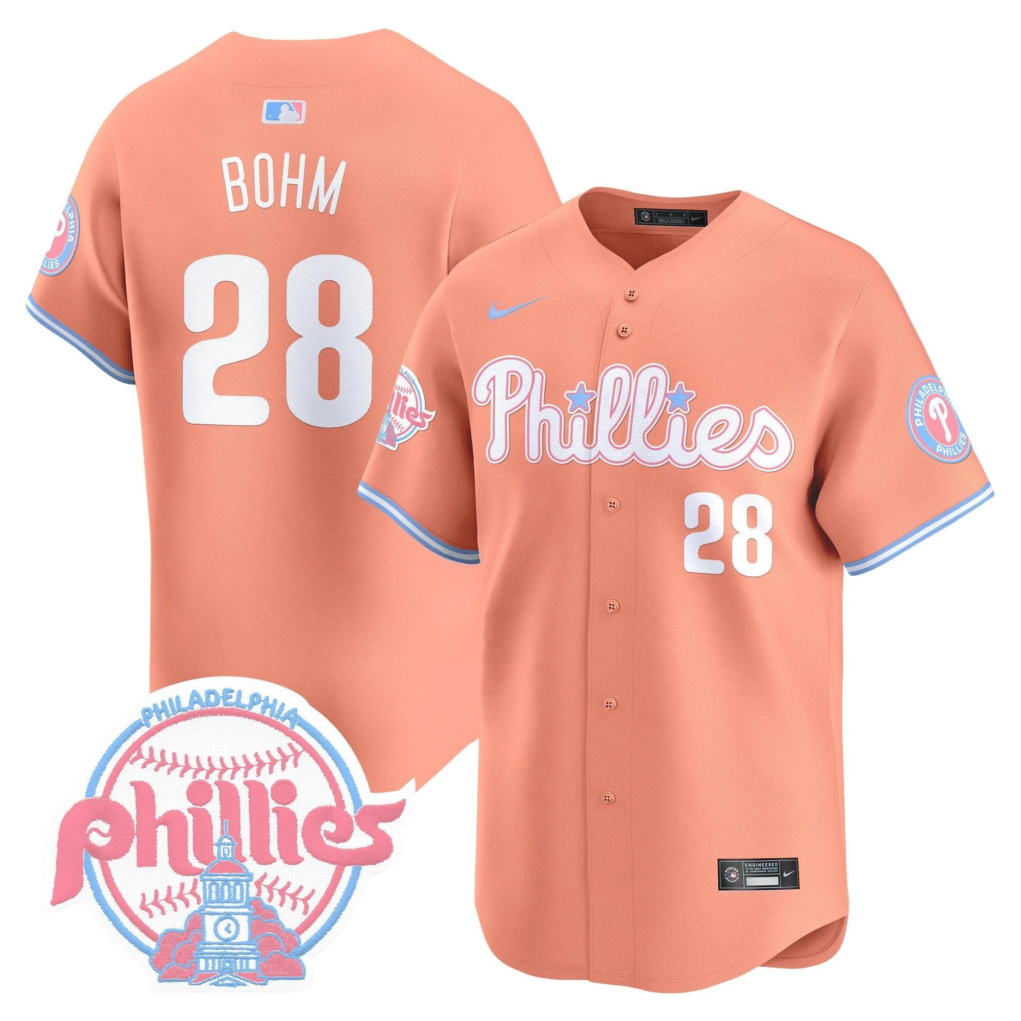 Unisex Phillies Bubblegum Pink Vapor Premier Limited Jersey V2 - All Stitched by Digigearus