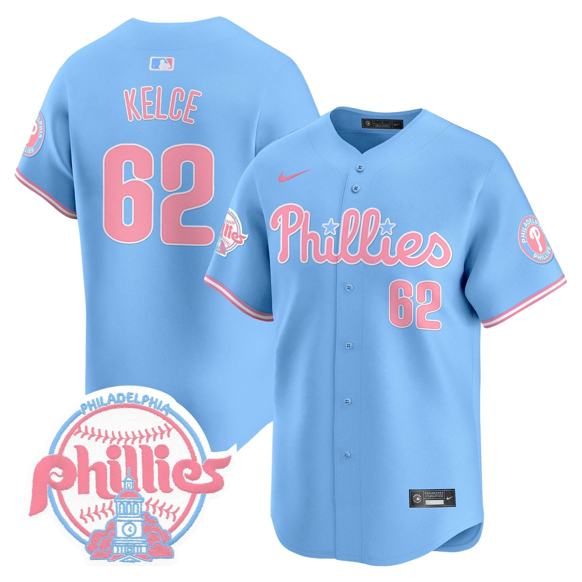 Unisex Phillies Bubblegum Pink Vapor Premier Limited Jersey V2 - All Stitched by Digigearus