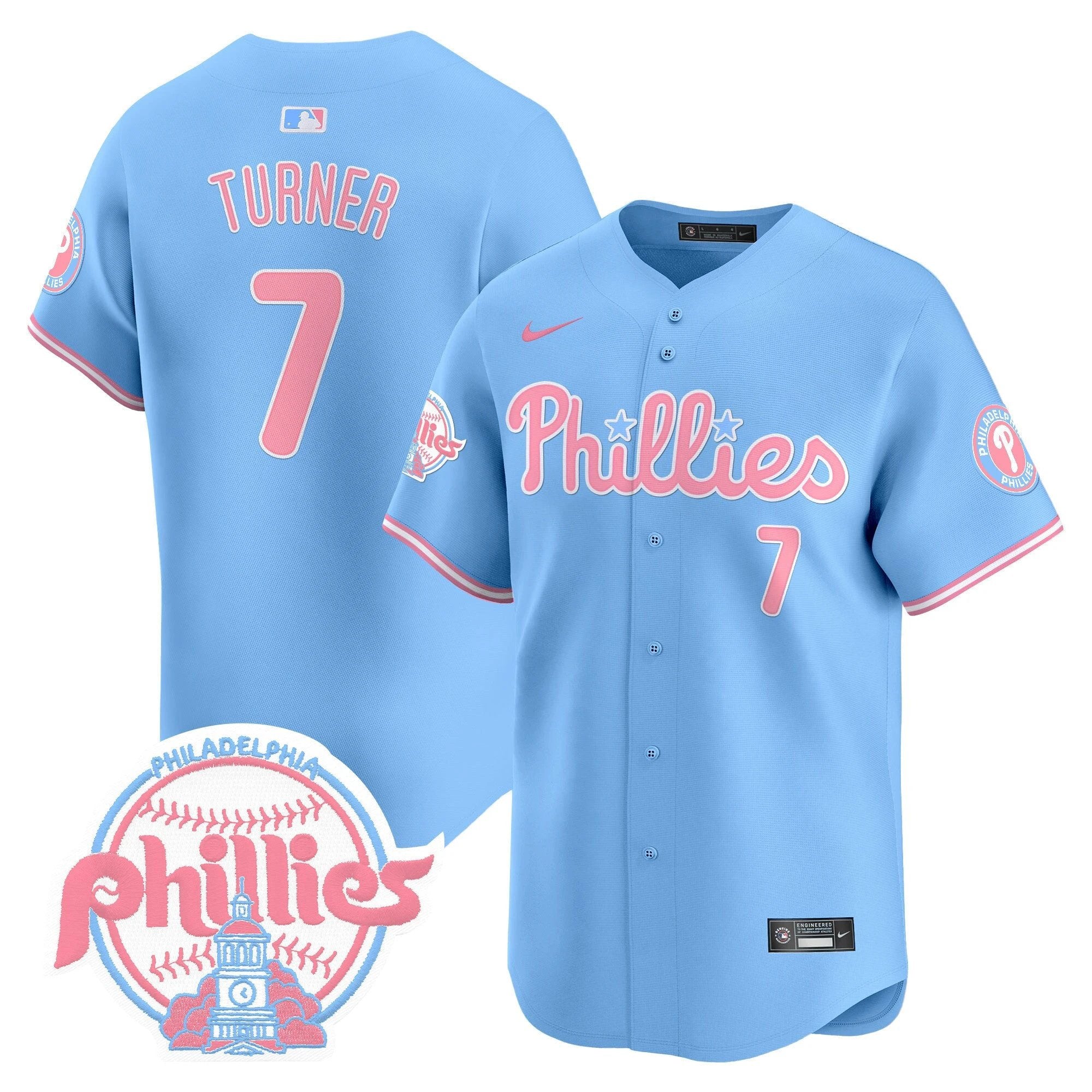 Unisex Phillies Bubblegum Pink Vapor Premier Limited Jersey V2 - All Stitched by Digigearus