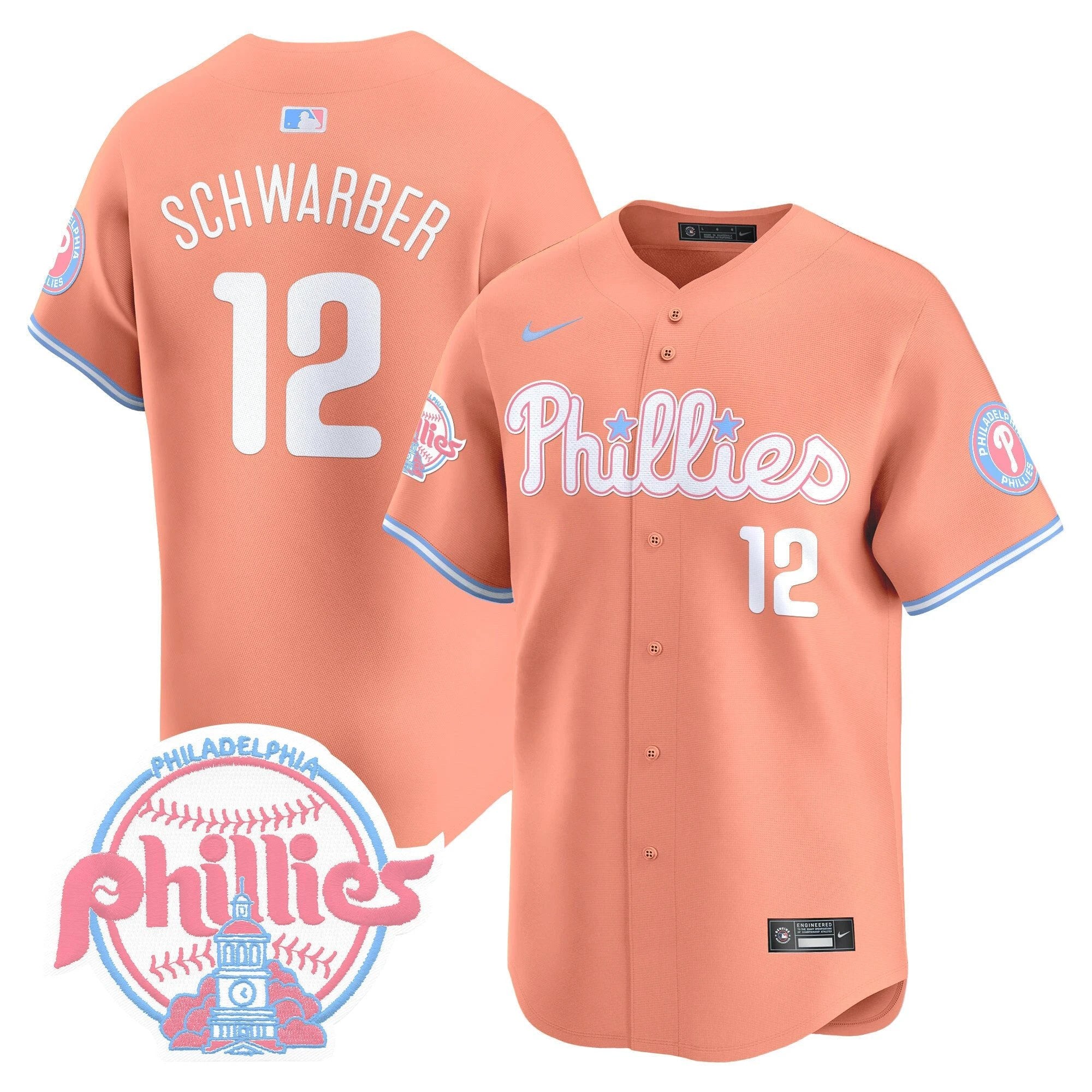 Unisex Phillies Bubblegum Pink Vapor Premier Limited Jersey V2 - All Stitched by Digigearus