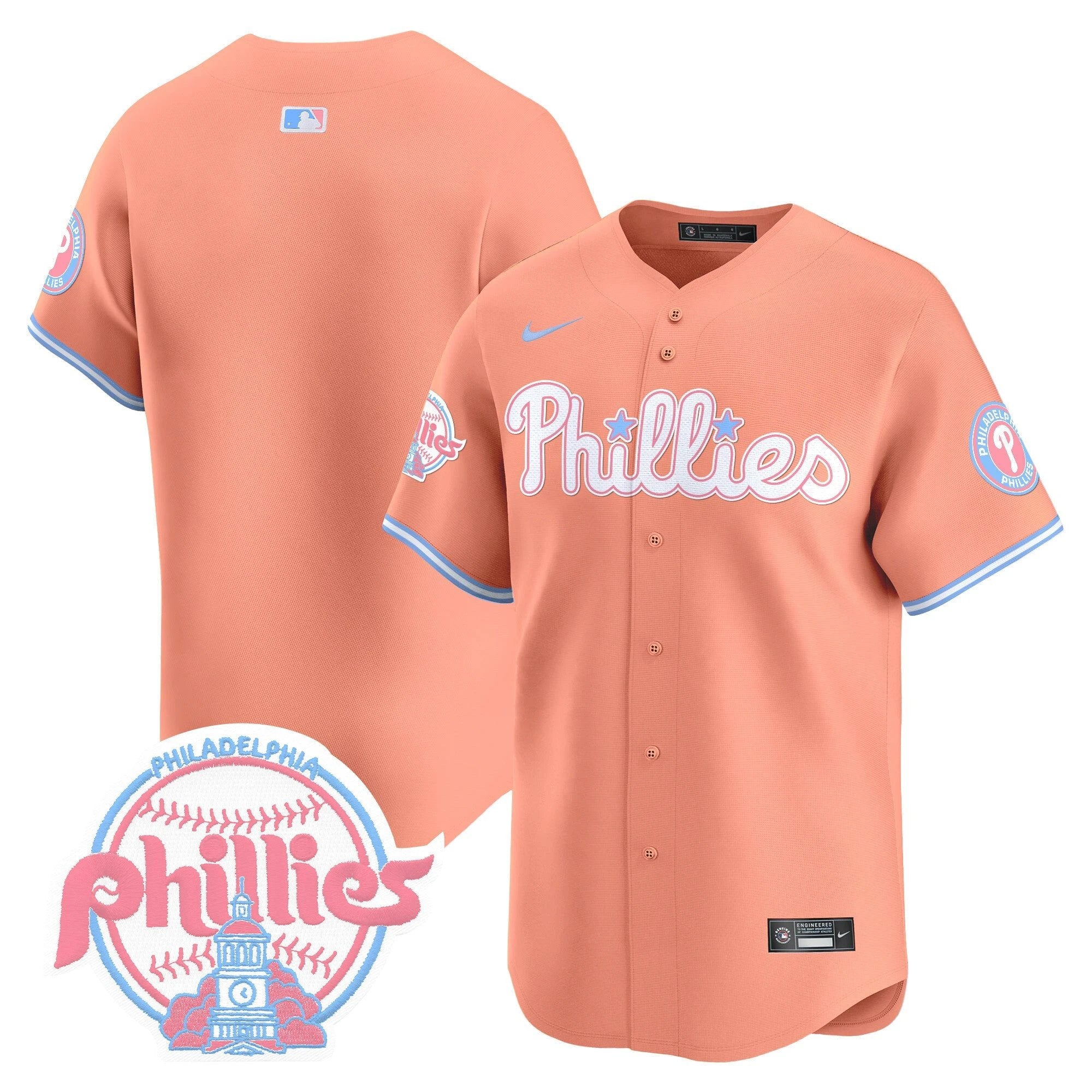 Unisex Phillies Bubblegum Pink Vapor Premier Limited Jersey V2 - All Stitched by Digigearus