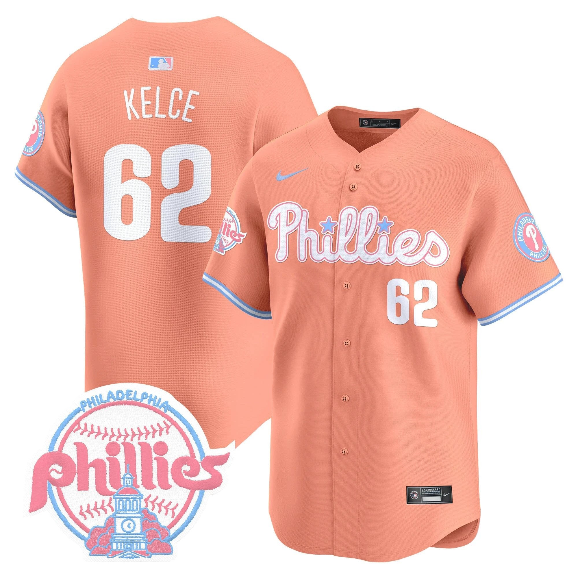 Unisex Phillies Bubblegum Pink Vapor Premier Limited Jersey V2 - All Stitched by Digigearus