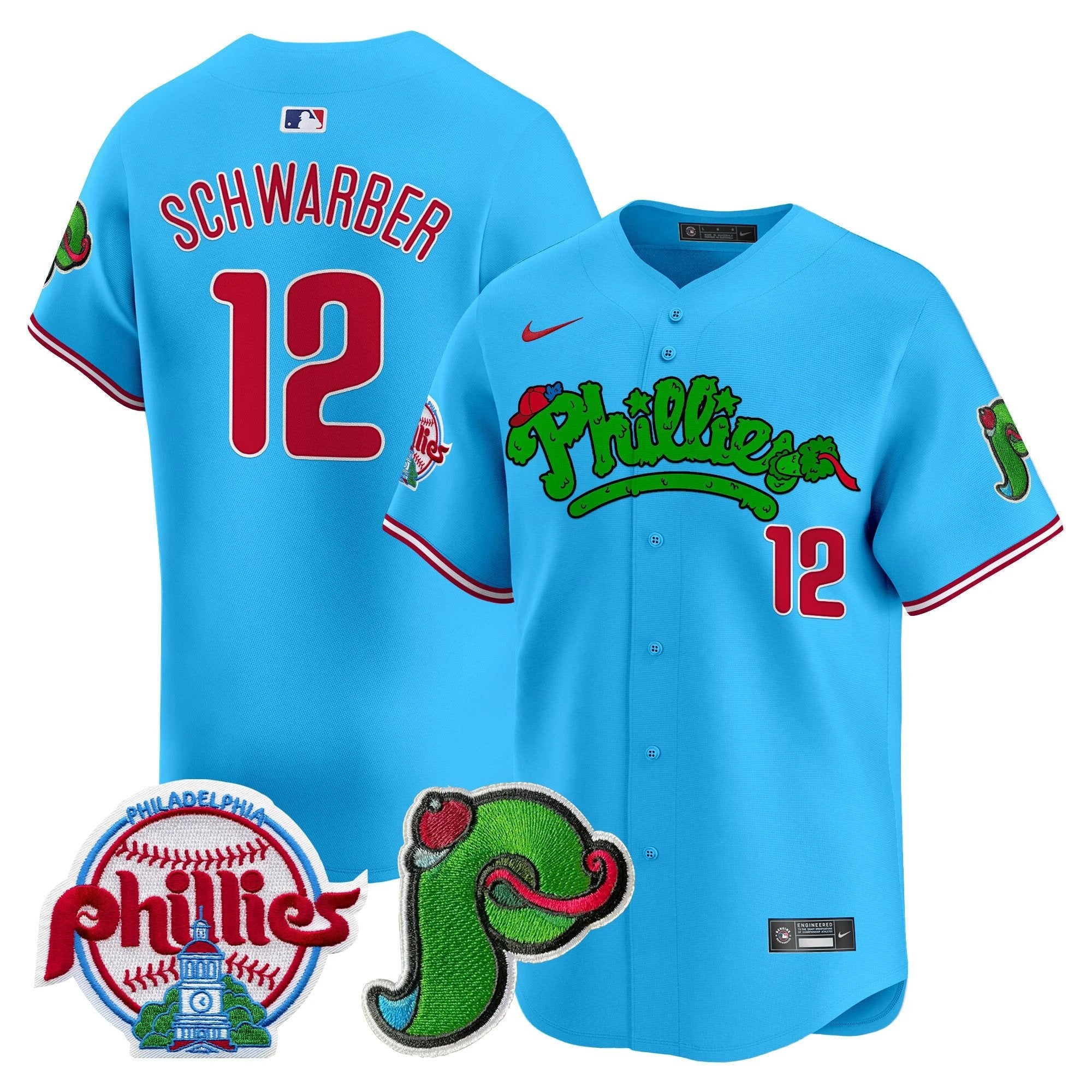 Phillies Phanatic Patch Vapor Premier Limited Jersey V4 - All Stitched by Digigearus
