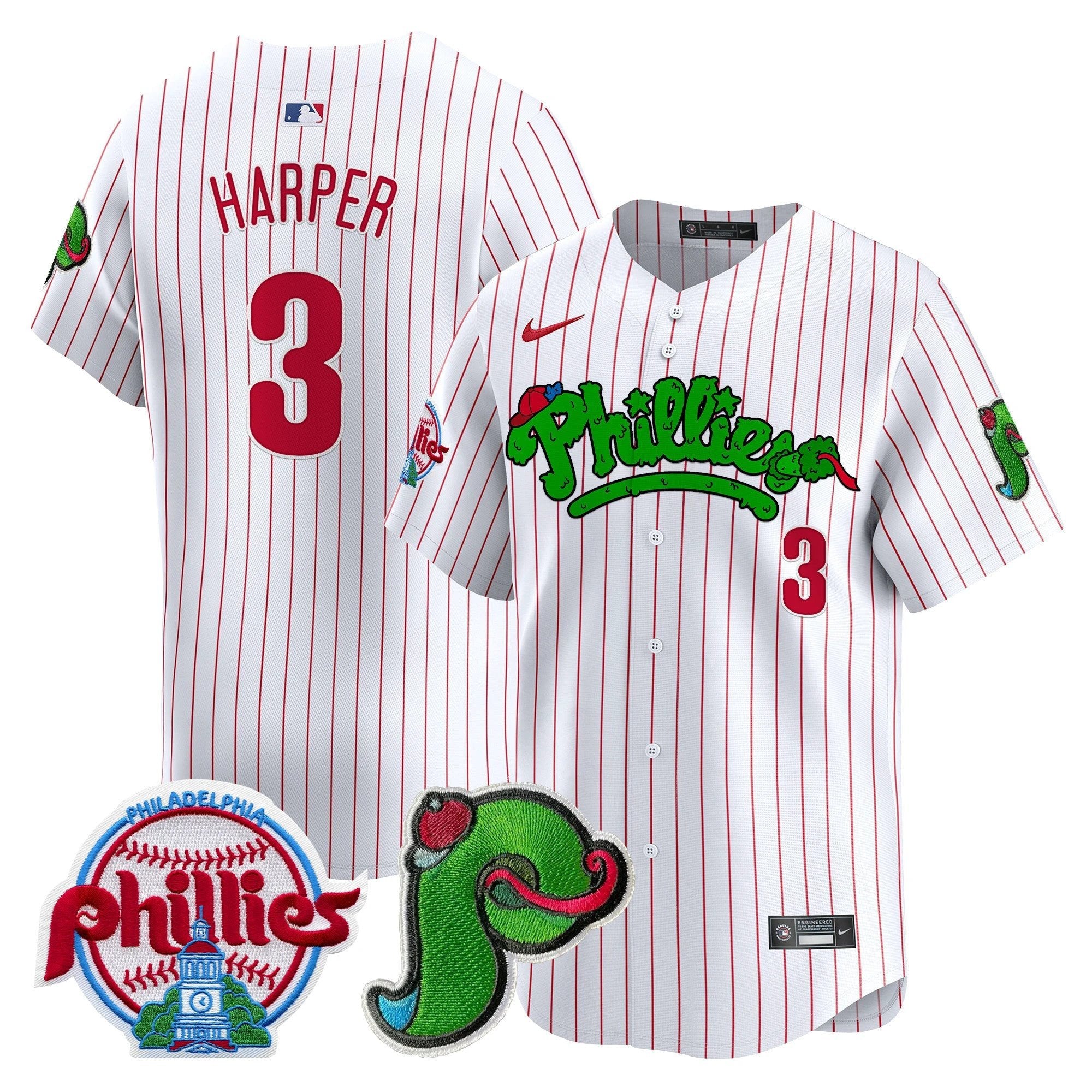 Phillies Phanatic Patch Vapor Premier Limited Jersey V4 - All Stitched by Digigearus