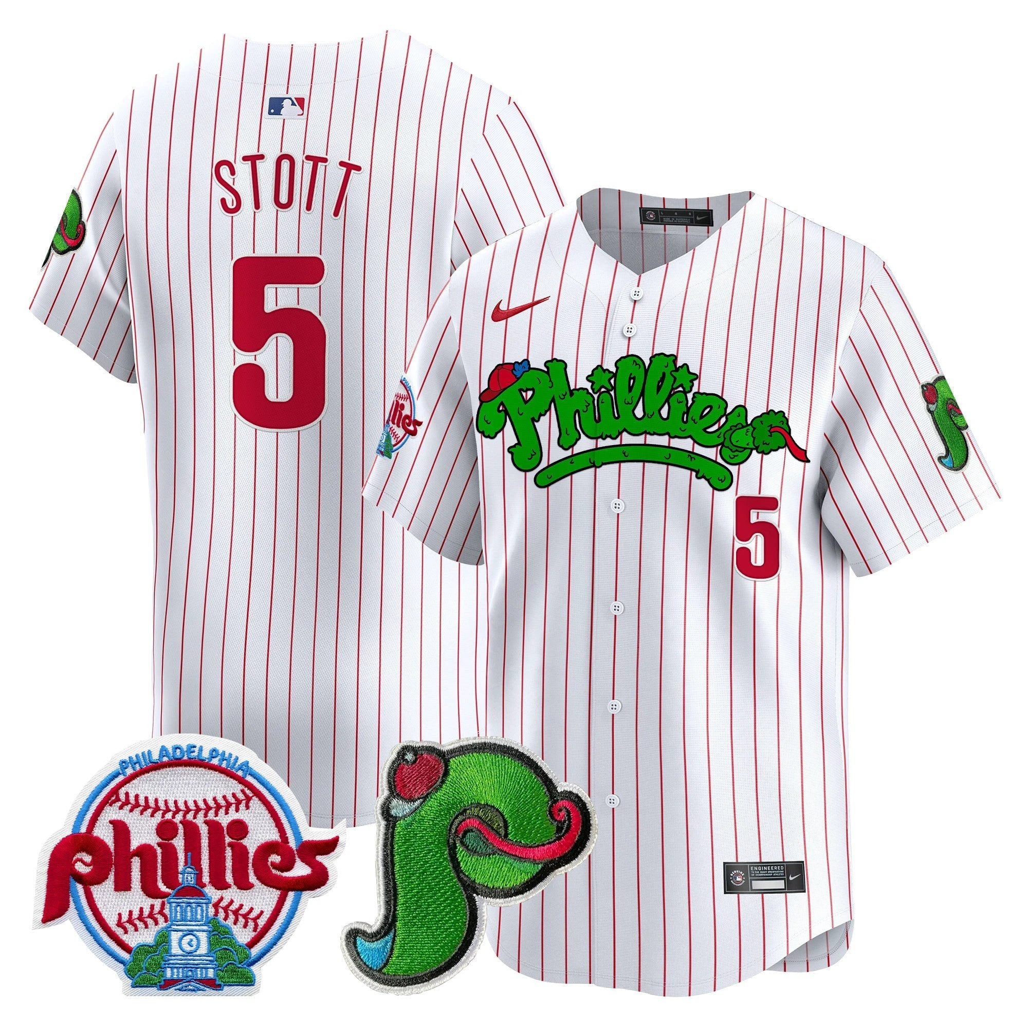 Phillies Phanatic Patch Vapor Premier Limited Jersey V4 - All Stitched by Digigearus