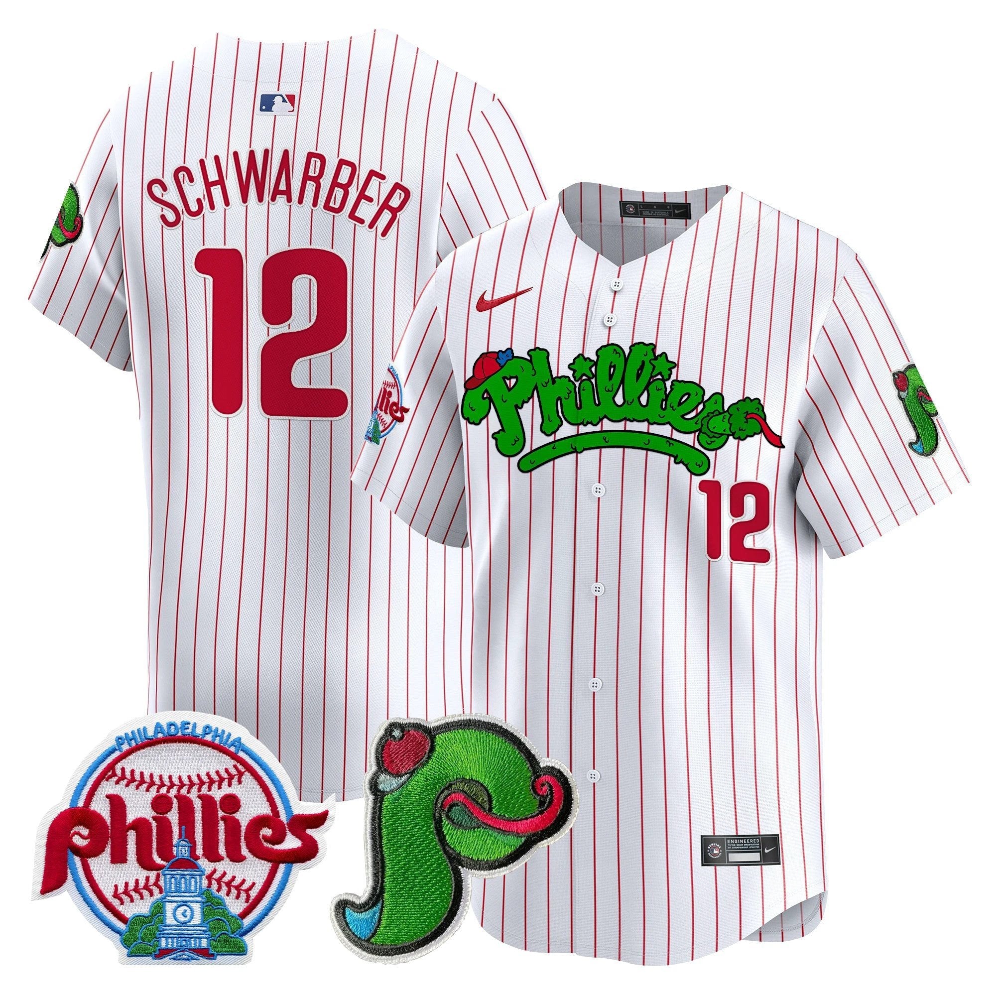 Phillies Phanatic Patch Vapor Premier Limited Jersey V4 - All Stitched by Digigearus