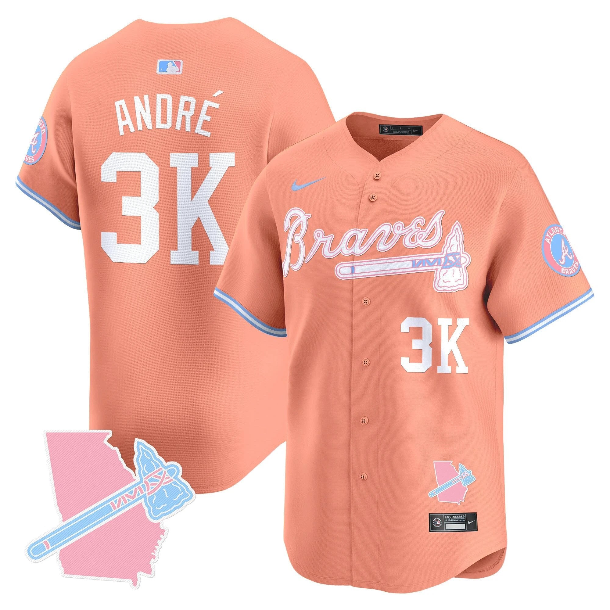 Unisex ATL Bubblegum Pink Vapor Premier Limited Jersey - All Stitched by Digigearus
