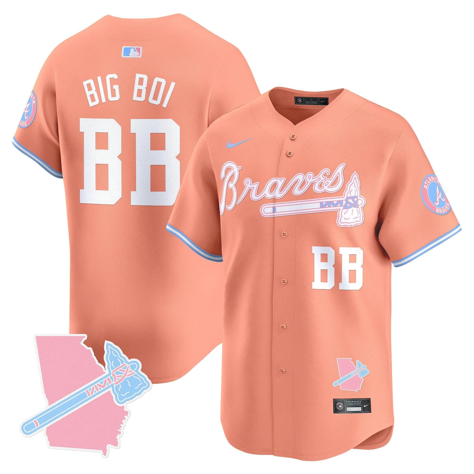 Unisex ATL Bubblegum Pink Vapor Premier Limited Jersey - All Stitched by Digigearus