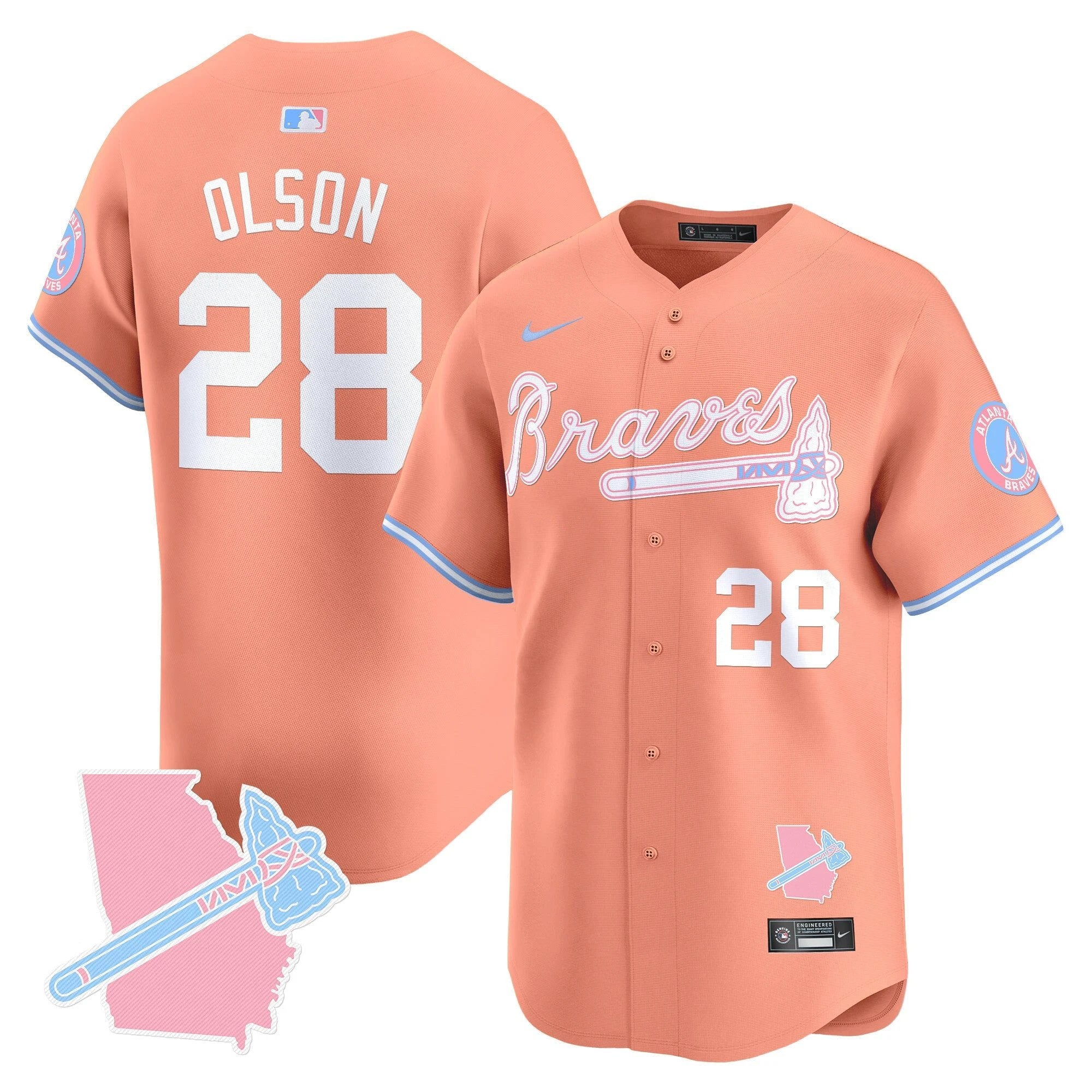 Unisex ATL Bubblegum Pink Vapor Premier Limited Jersey - All Stitched by Digigearus