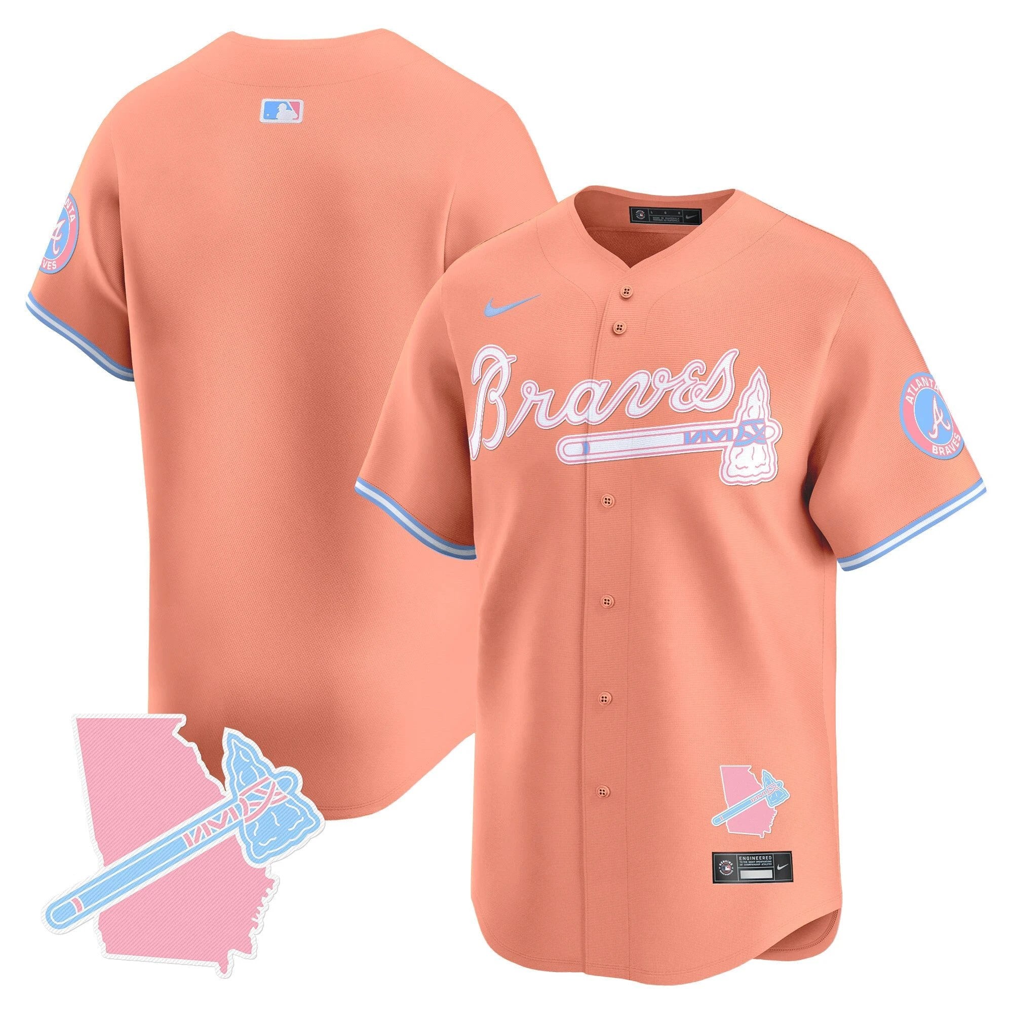 Unisex ATL Bubblegum Pink Vapor Premier Limited Jersey - All Stitched by Digigearus
