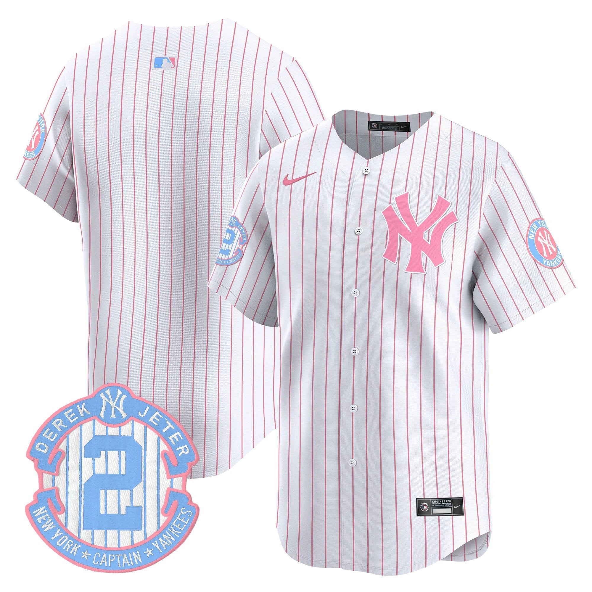 Unisex NYY Bubblegum Pink Vapor Premier Limited Jersey - All Stitched by New York Yankees
