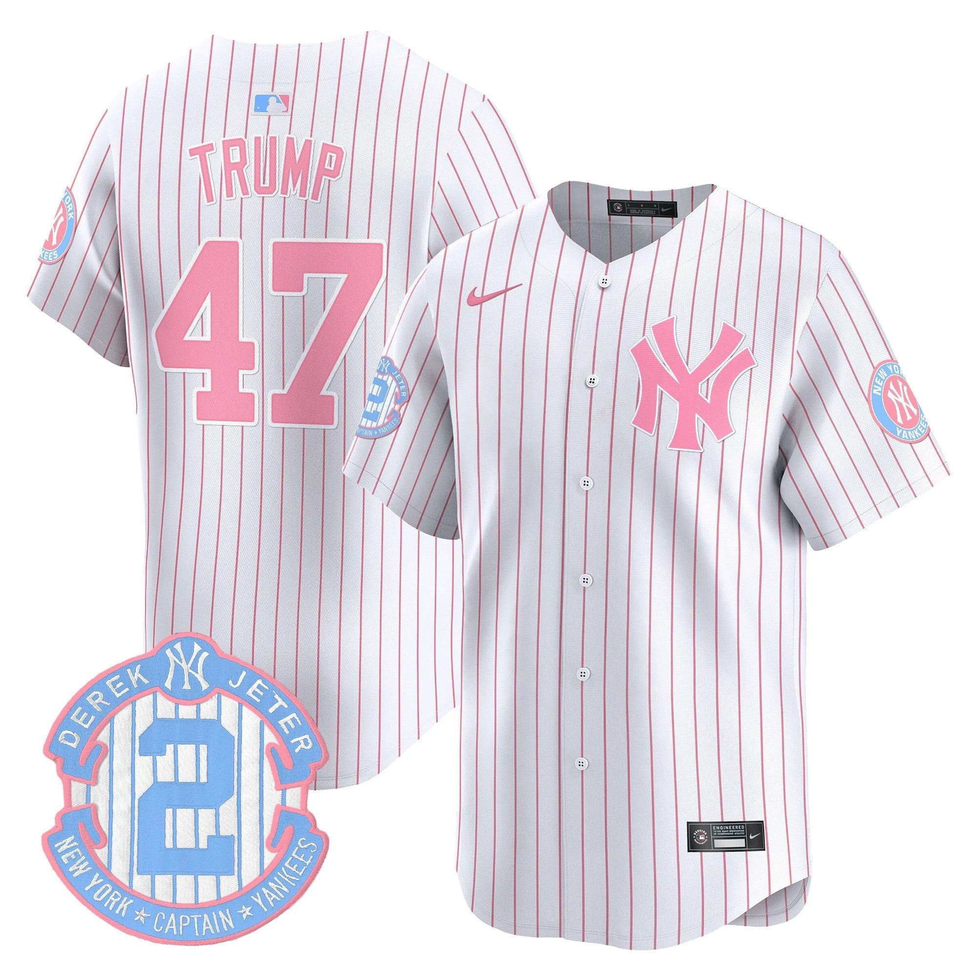 Unisex NYY Bubblegum Pink Vapor Premier Limited Jersey - All Stitched by New York Yankees