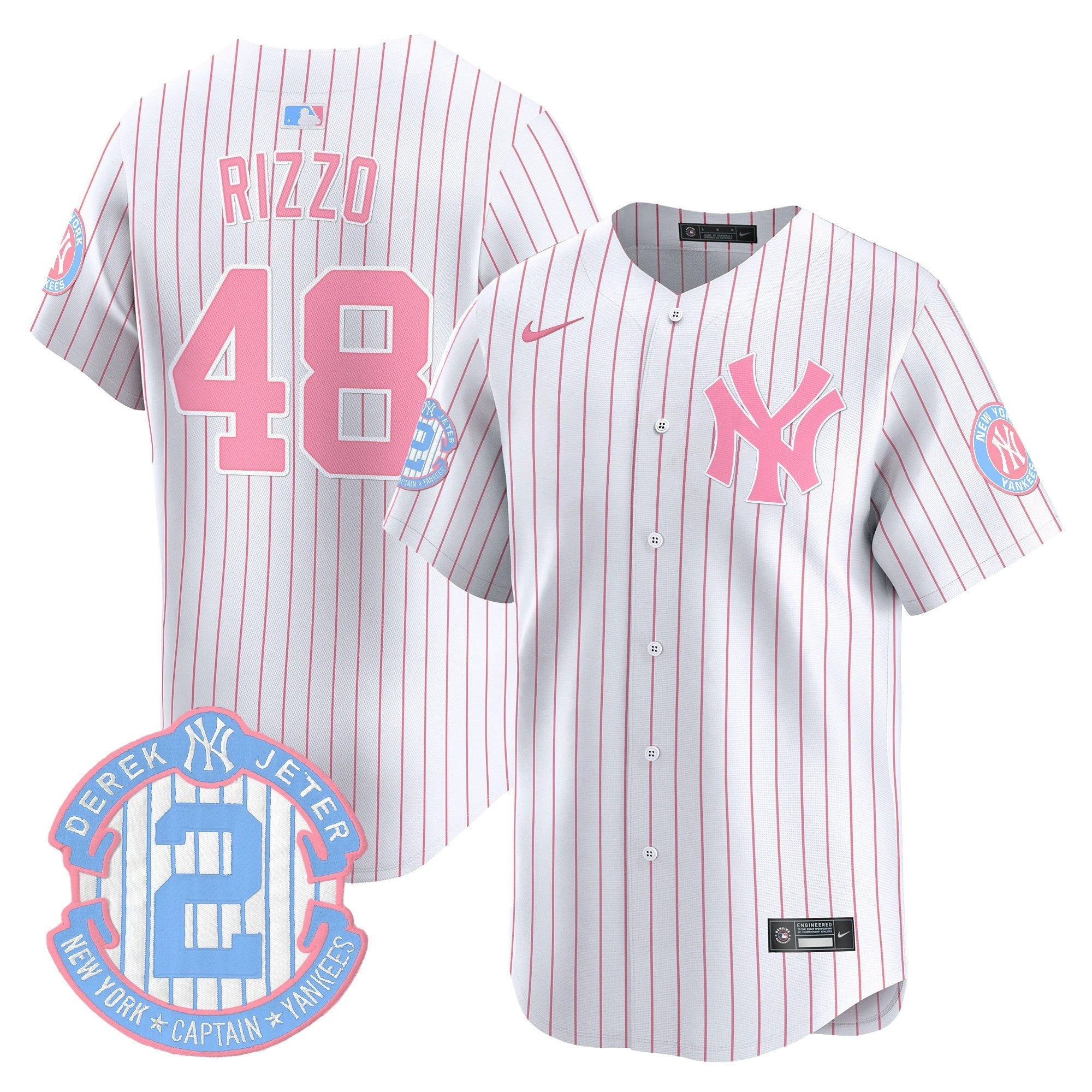 Unisex NYY Bubblegum Pink Vapor Premier Limited Jersey - All Stitched by New York Yankees
