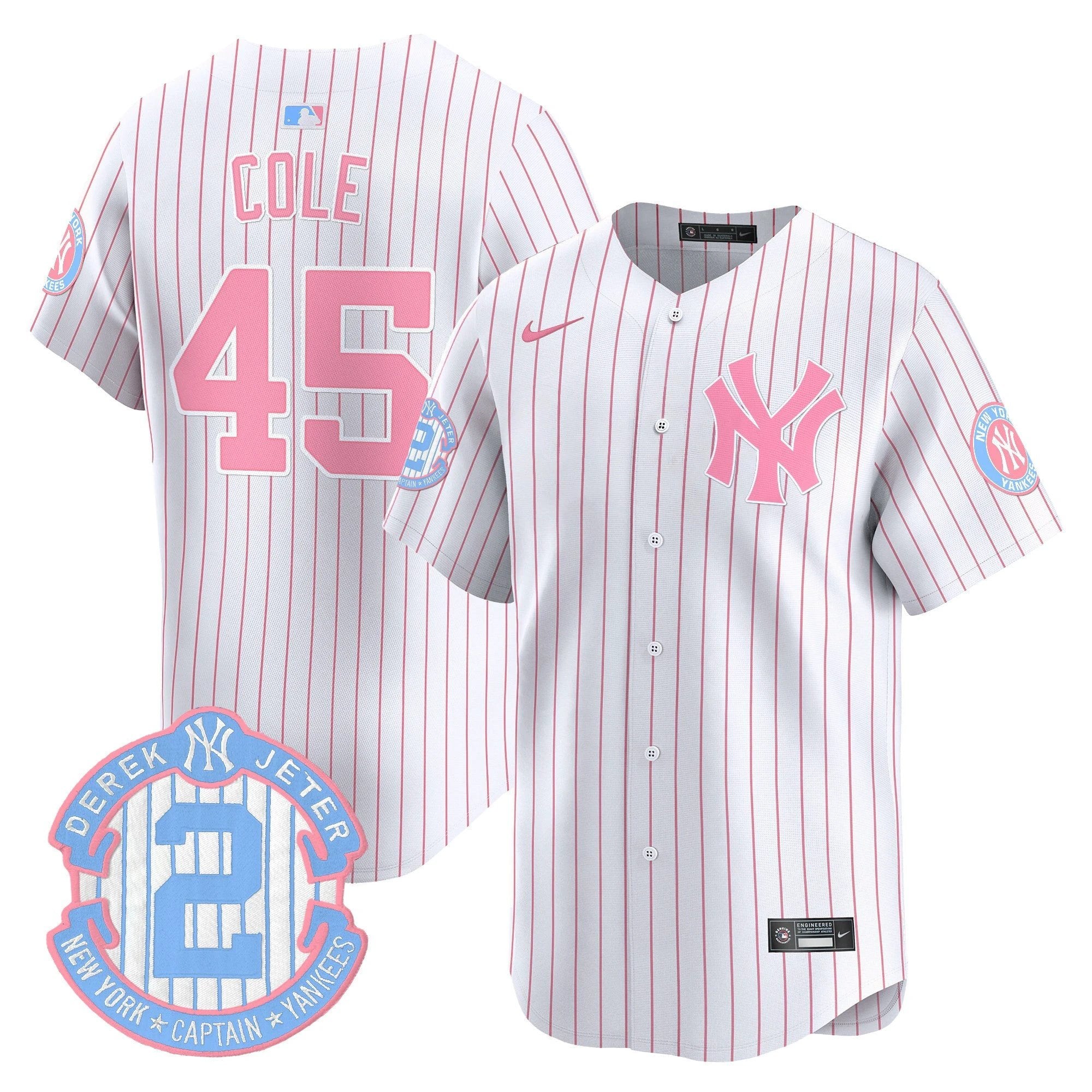 Unisex NYY Bubblegum Pink Vapor Premier Limited Jersey - All Stitched by New York Yankees