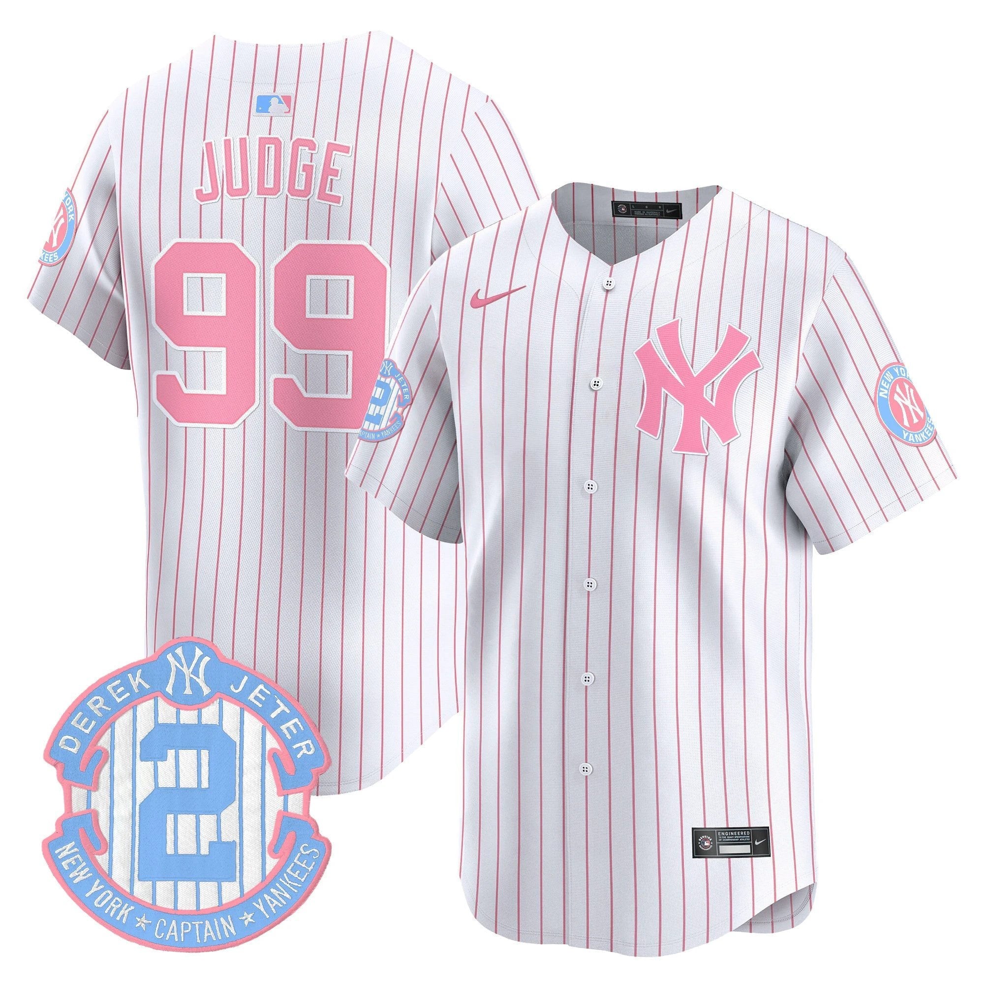 Unisex NYY Bubblegum Pink Vapor Premier Limited Jersey - All Stitched by New York Yankees