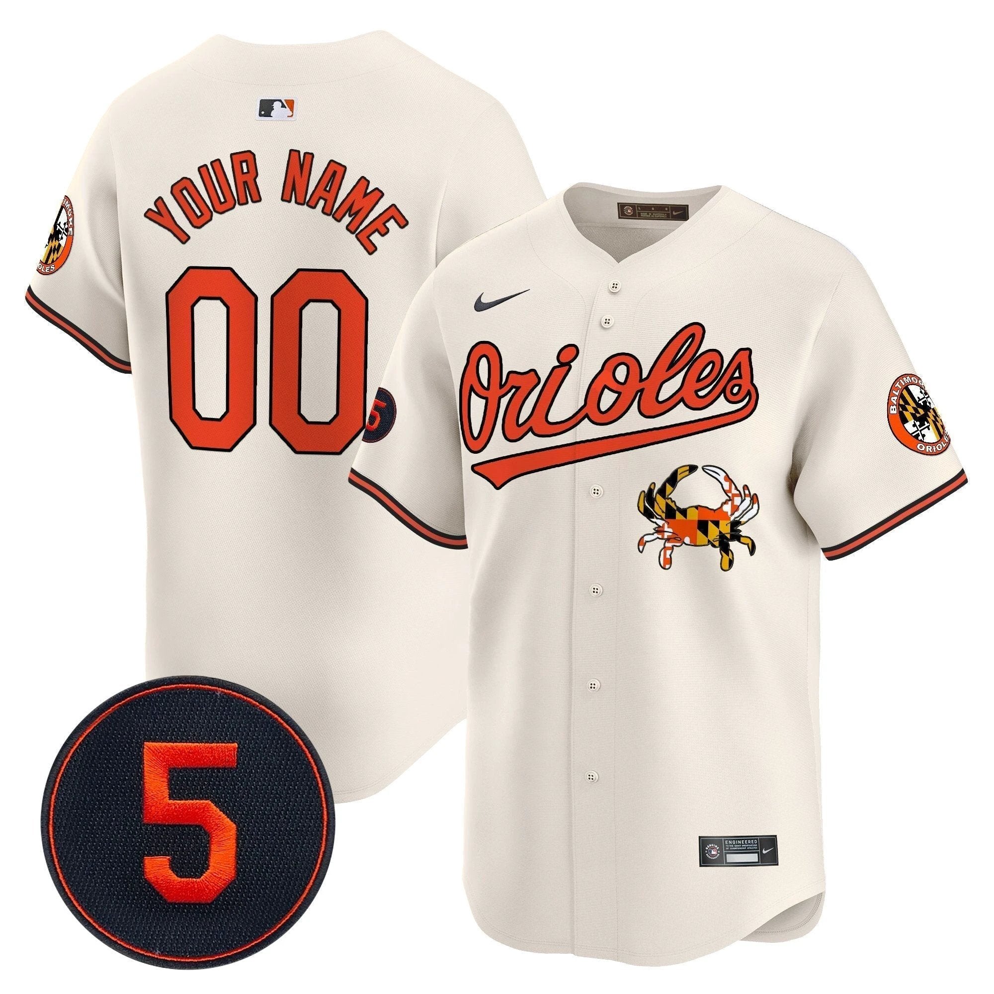 Baltimore Orioles Robinson Patch Vapor Premier Limited Custom Jersey V9 - All Stitched by Baltimore Orioles