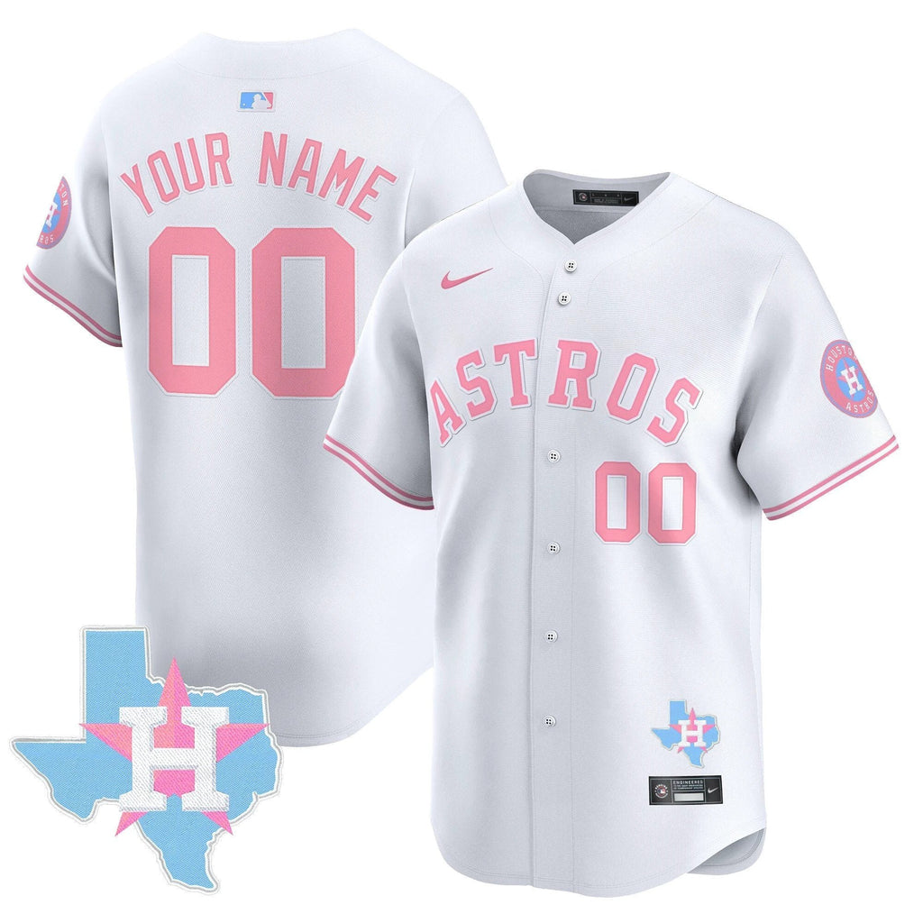Astros Bubblegum Pink Vapor Premier Limited Custom Jersey - All Stitched by Houston Astros