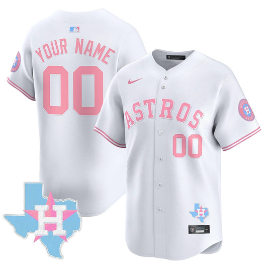 Astros Bubblegum Pink Vapor Premier Limited Custom Jersey - All Stitched by Houston Astros