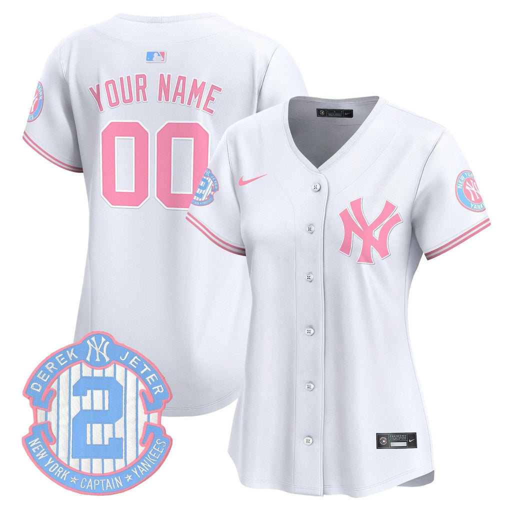 NYY Bubblegum Pink Vapor Premier Limited Custom Jersey - All Stitched by New York Yankees