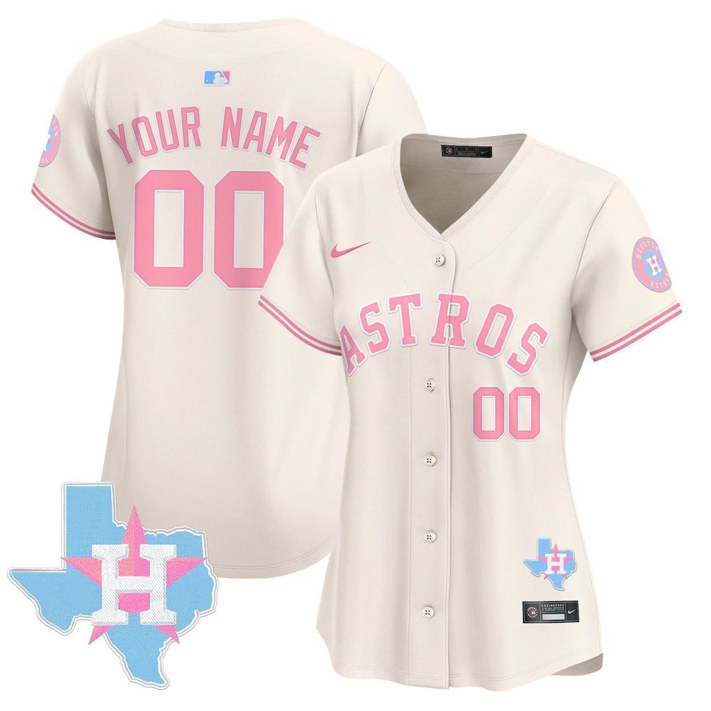 Astros Bubblegum Pink Vapor Premier Limited Custom Jersey - All Stitched by Houston Astros