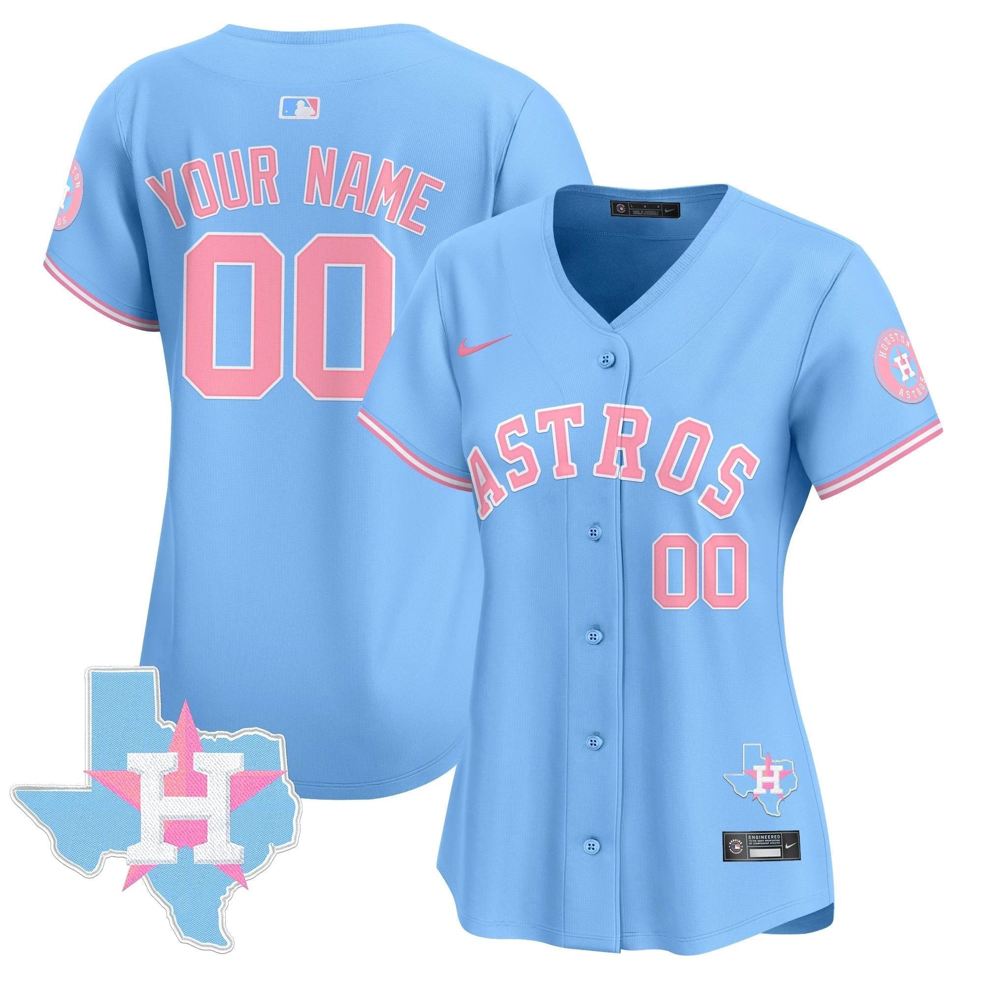 Astros Bubblegum Pink Vapor Premier Limited Custom Jersey - All Stitched by Houston Astros