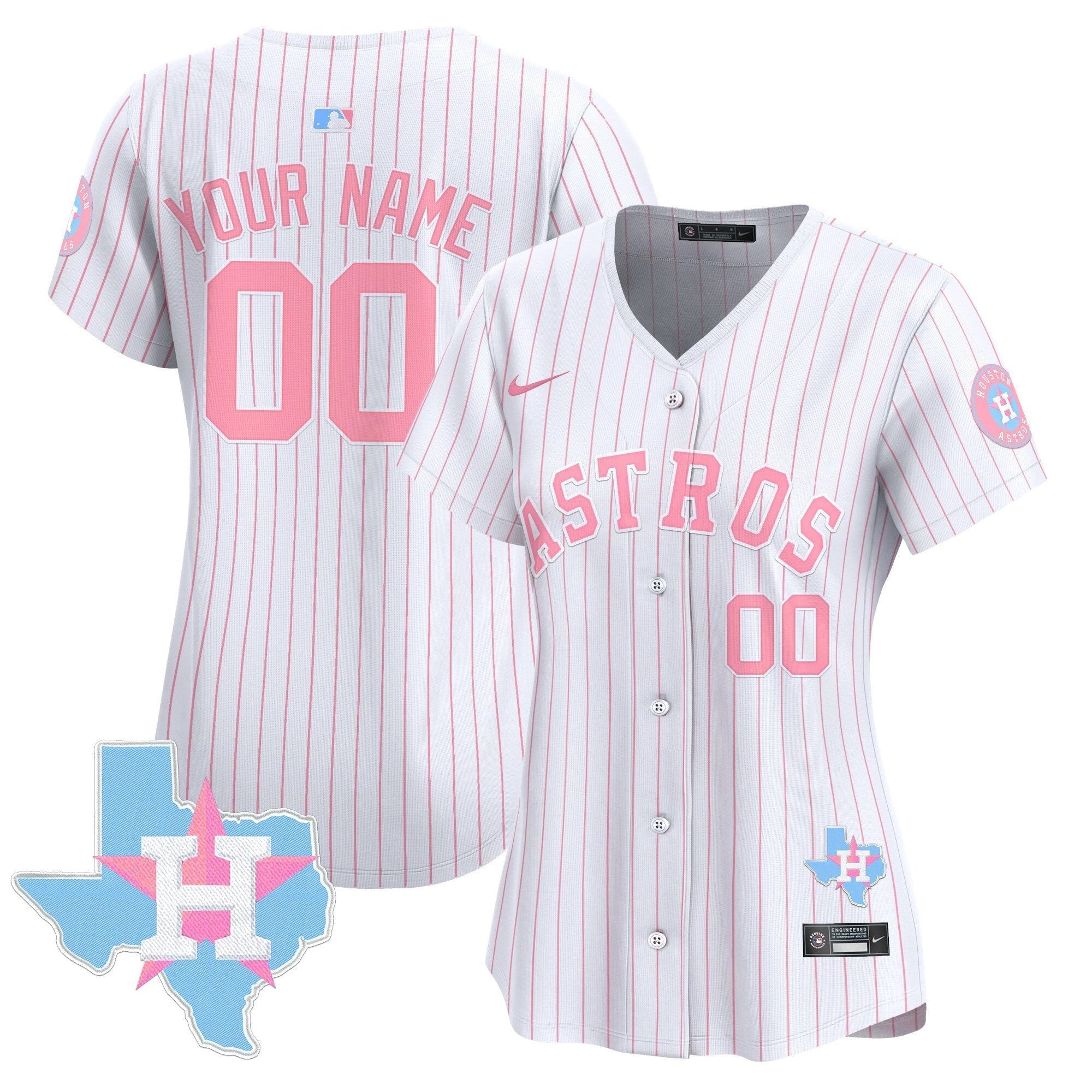 Astros Bubblegum Pink Vapor Premier Limited Custom Jersey - All Stitched by Houston Astros
