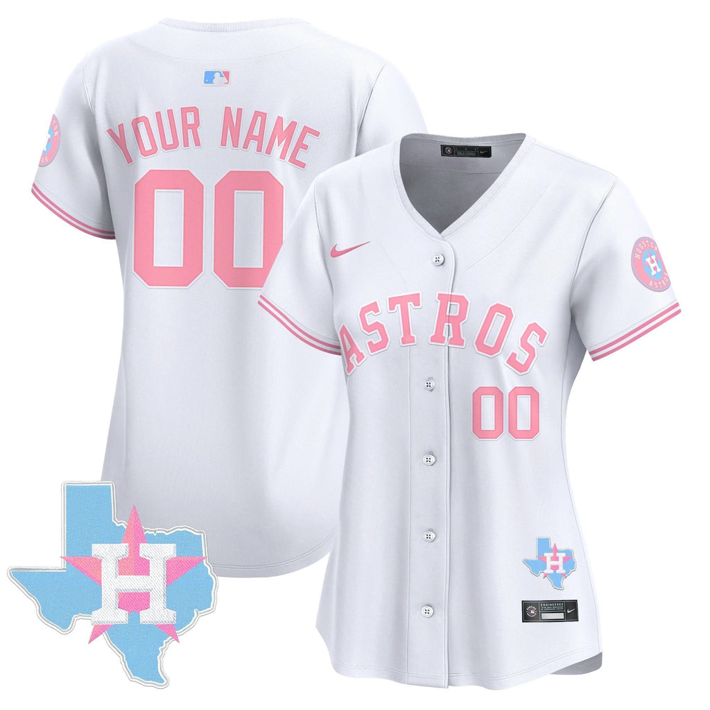 Astros Bubblegum Pink Vapor Premier Limited Custom Jersey - All Stitched by Houston Astros