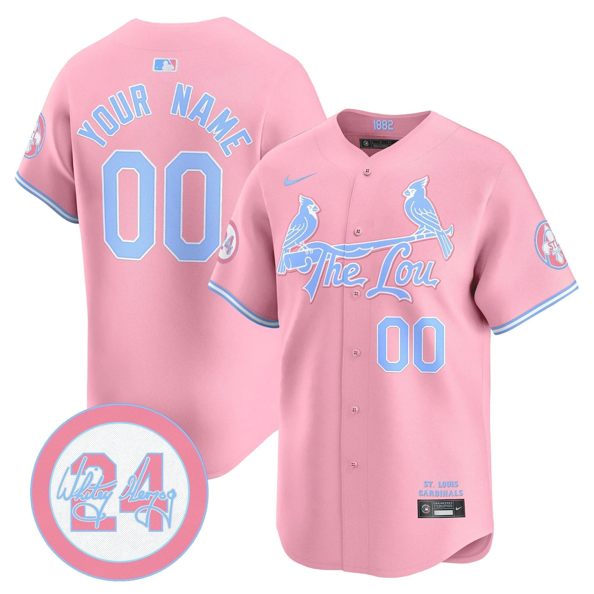 St. Louis Cardinals Bubblegum Pink Vapor Premier Limited Custom Jersey - All Stitched by St. Louis Cardinals