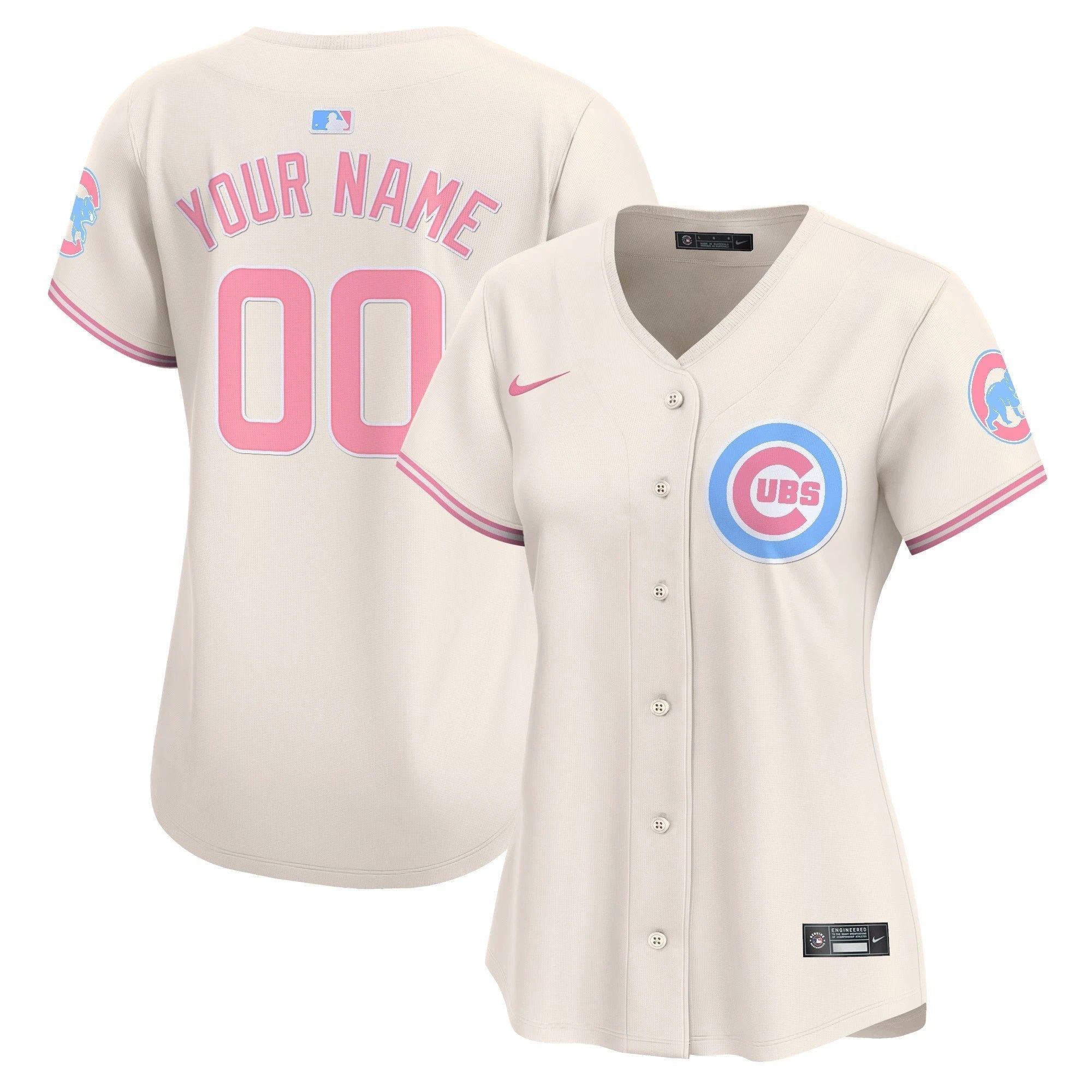 Chicago Cubs Bubblegum Pink Vapor Premier Limited Custom Jersey - All Stitched by Chicago Cubs