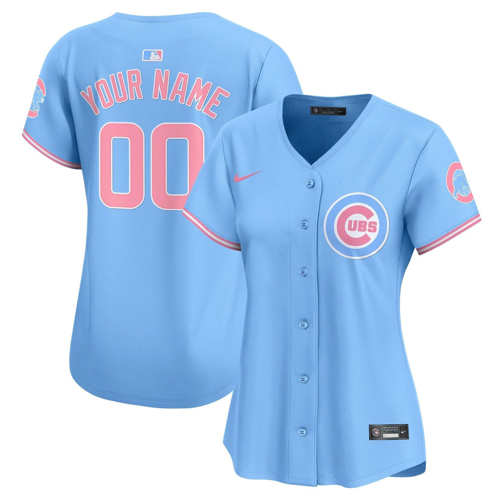 Chicago Cubs Bubblegum Pink Vapor Premier Limited Custom Jersey - All Stitched by Chicago Cubs