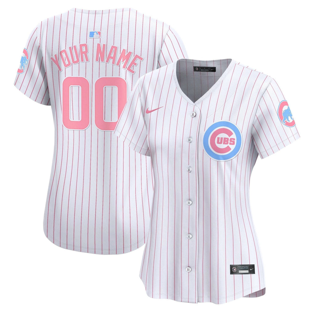 Chicago Cubs Bubblegum Pink Vapor Premier Limited Custom Jersey - All Stitched by Chicago Cubs
