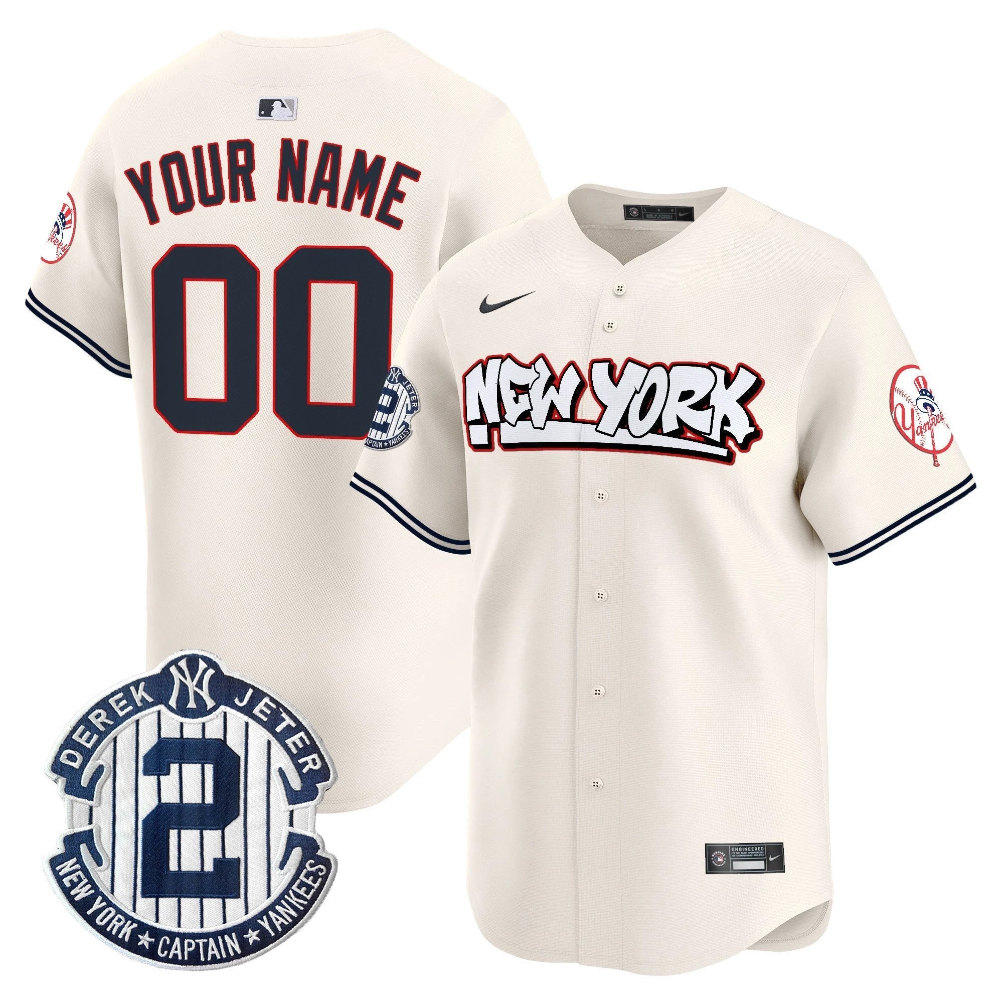 New York Yankees Graffiti Vapor Premier Limited Custom Jersey V2 - All Stitched by New York Yankees