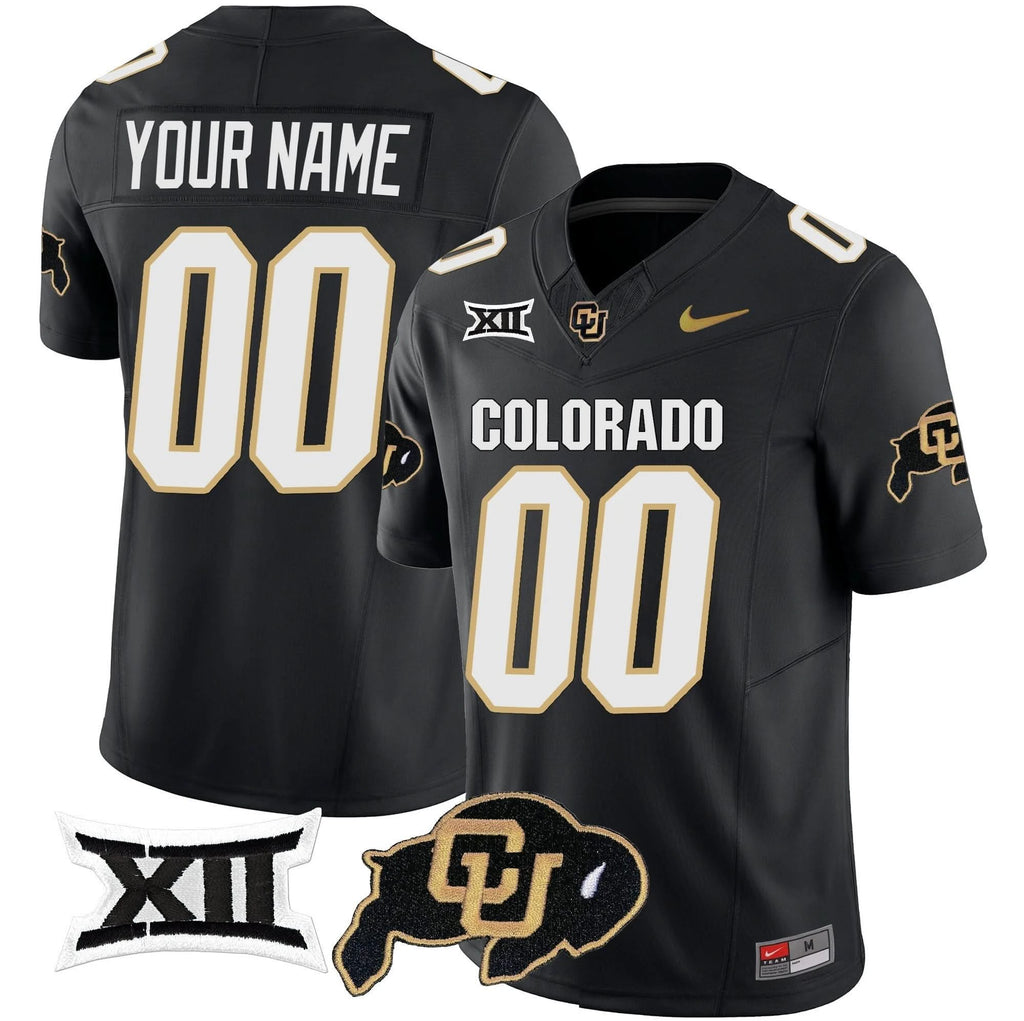 Custom Colorado Buffaloes Jersey Vapor Limited V2 - Big 12 XII Patch - All Stitched by Colorado Buffaloes