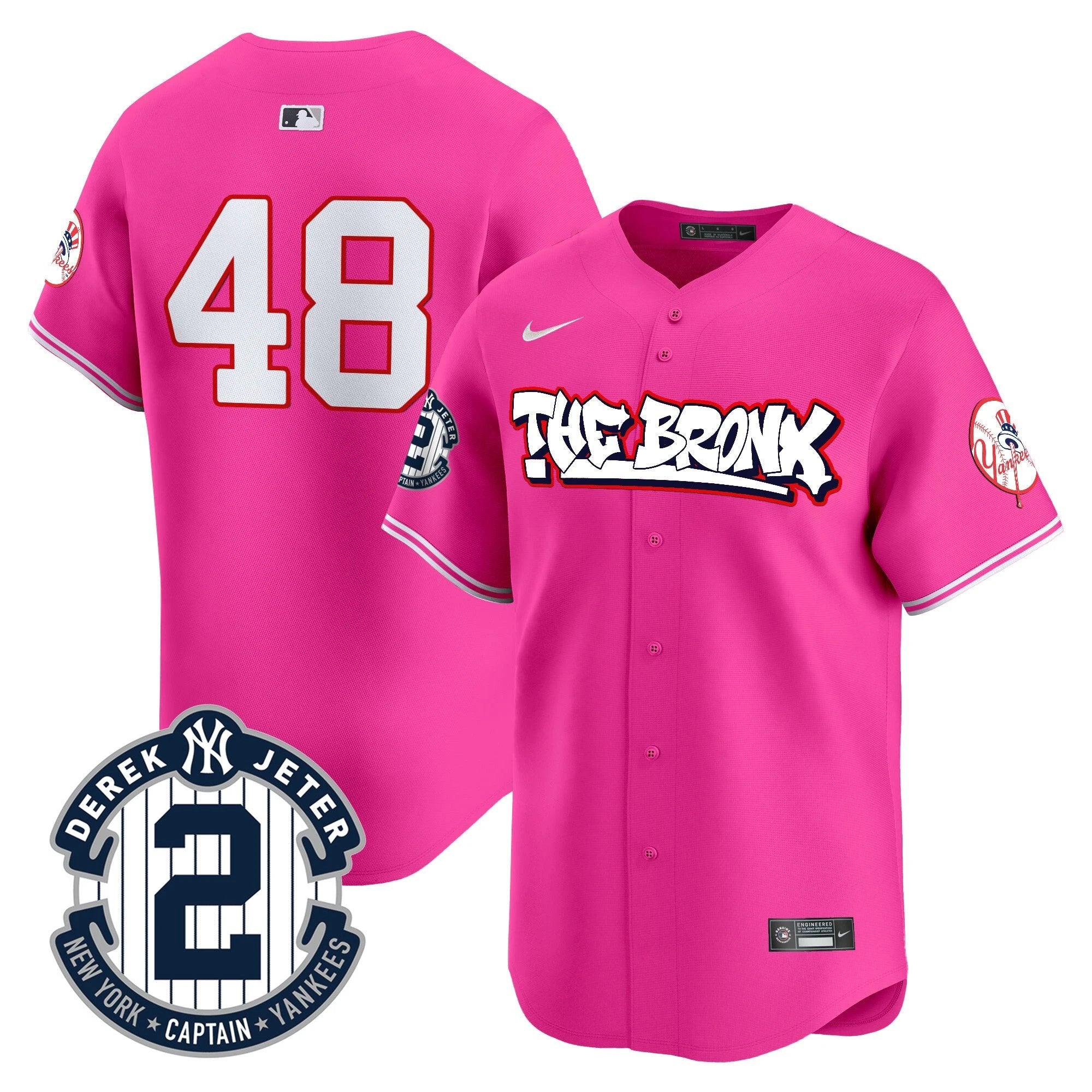 NYY The Bronx Graffiti Vapor Premier Limited Jersey V8 - All Stitched by New York Yankees
