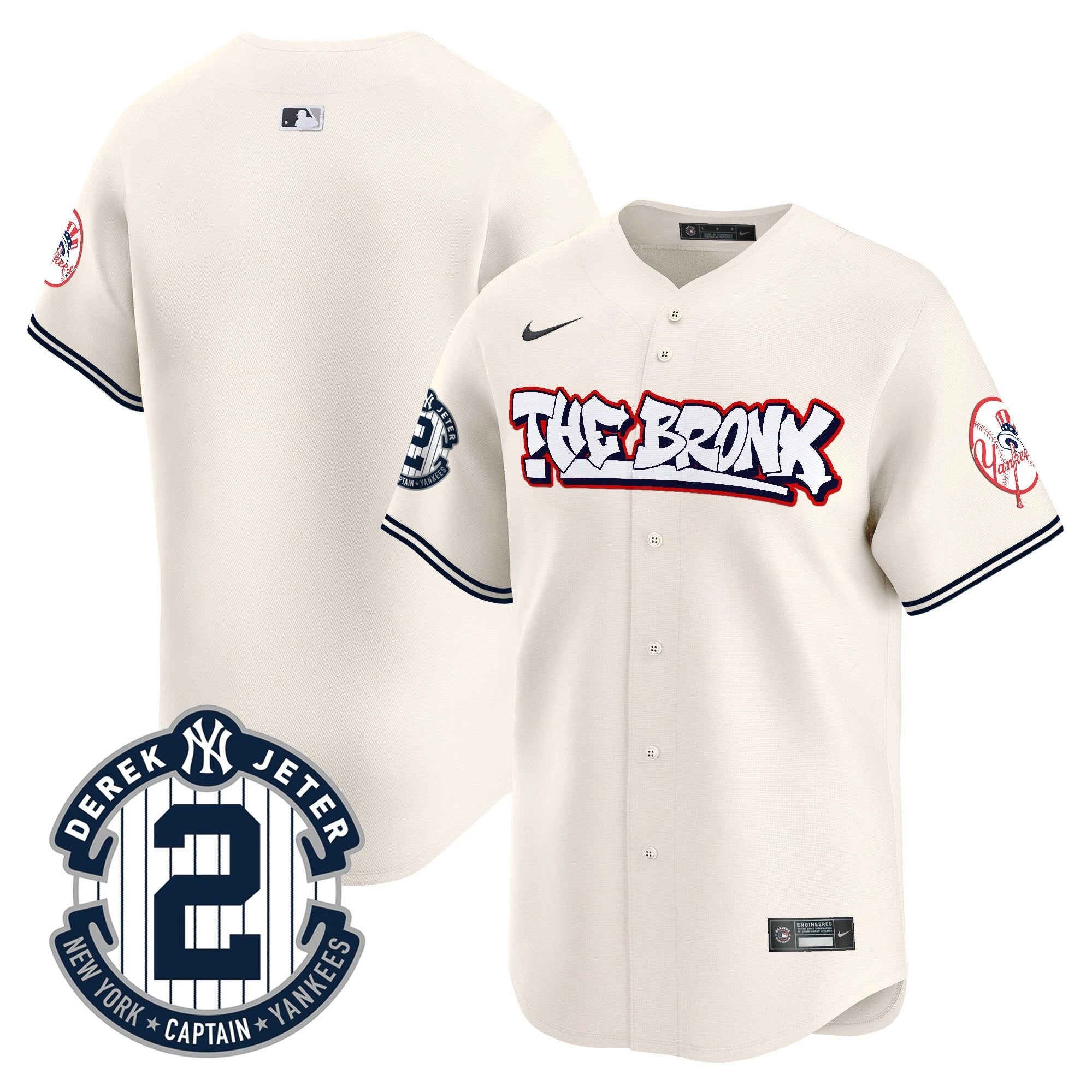 NYY The Bronx Graffiti Vapor Premier Limited Jersey V8 - All Stitched by New York Yankees